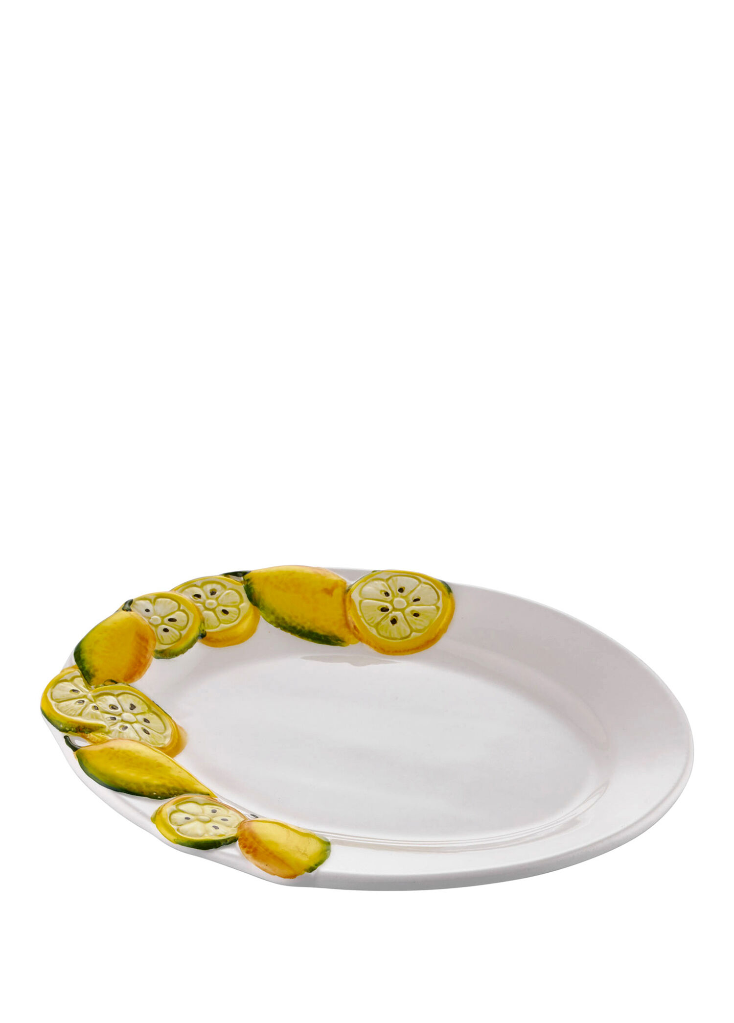 P Edelweiss Italy Limoni Beyaz Seramik Servis Tabagi