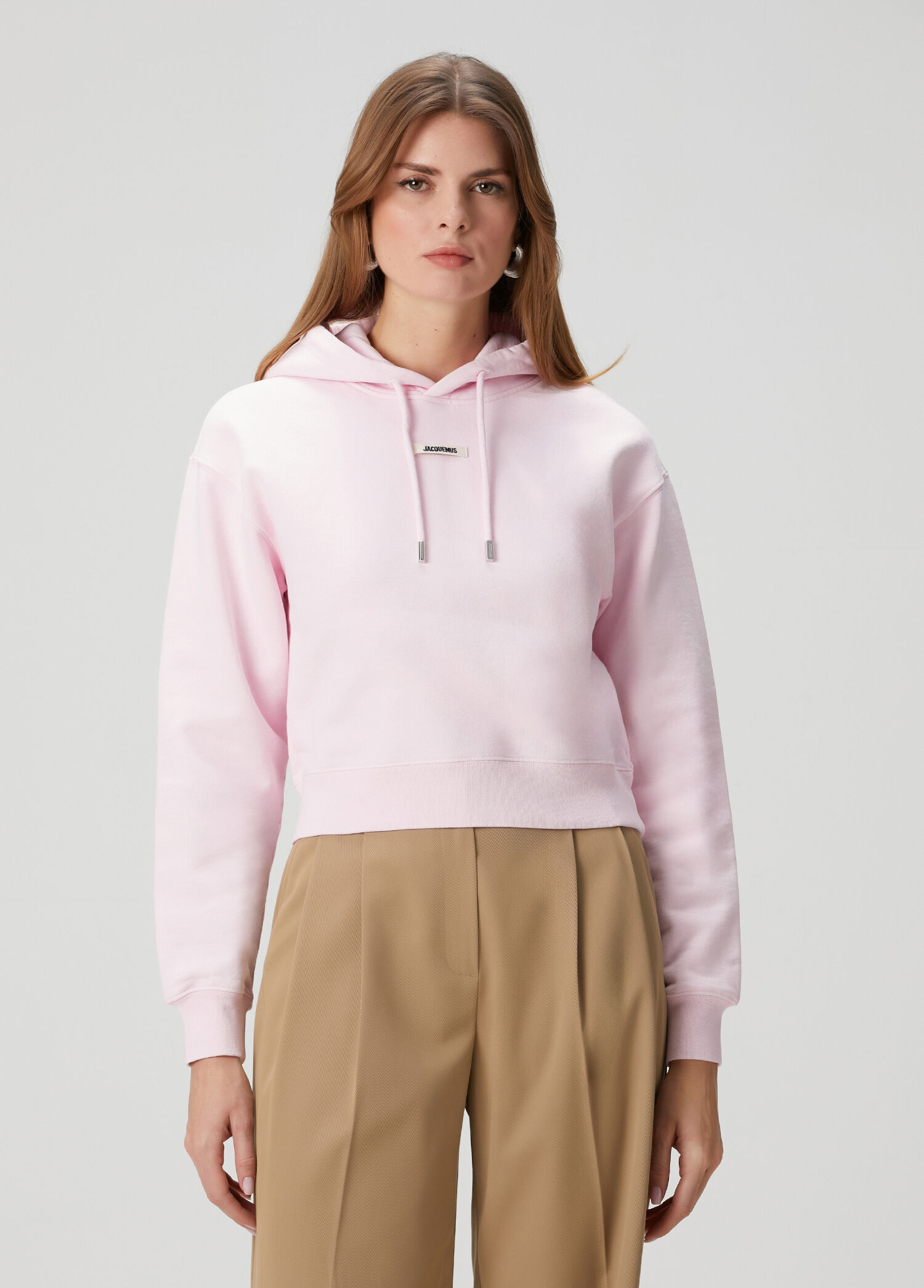 Pembe Kapüşonlu Sweatshirt
