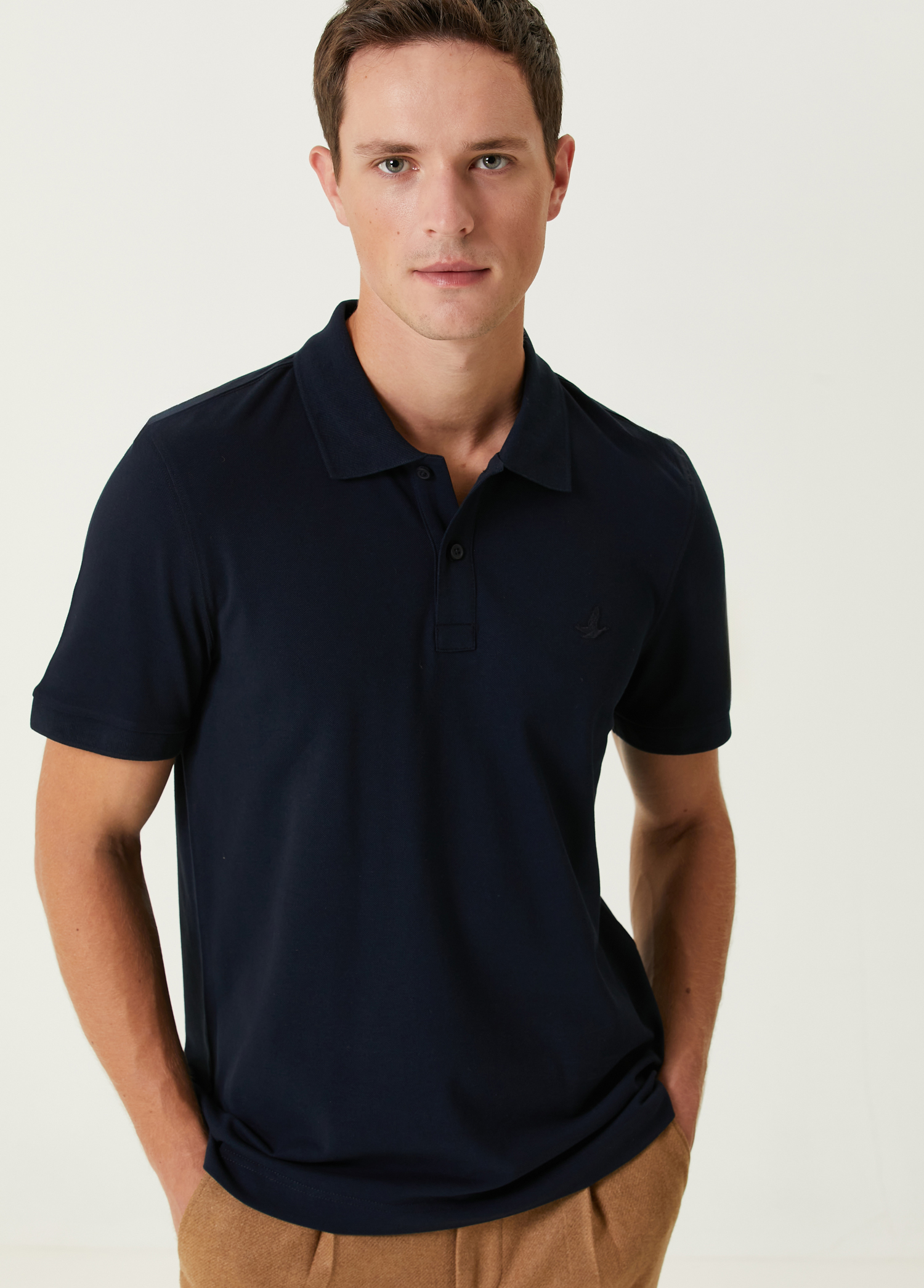 Lacivert Polo Yaka T-shirt_1