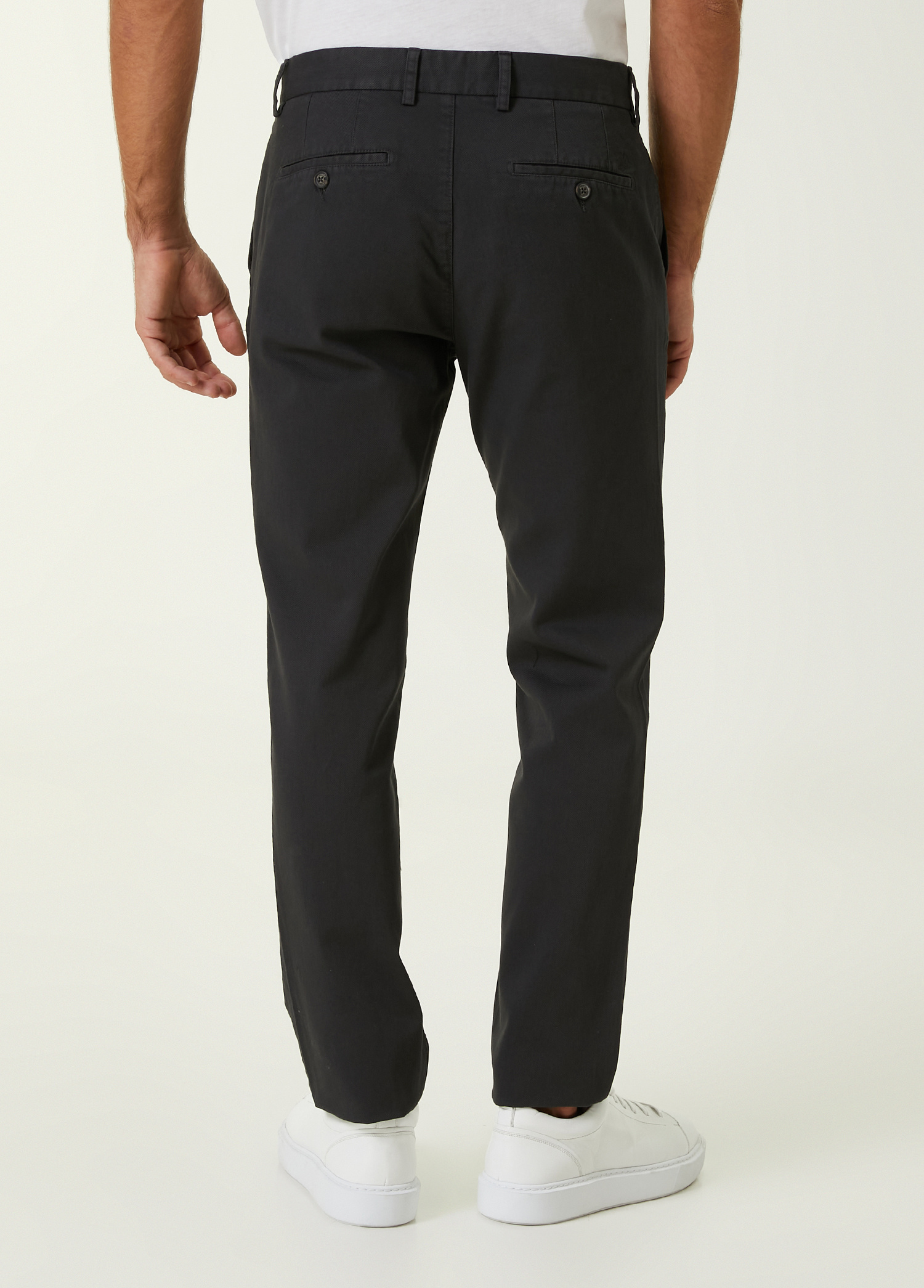 Regular Fit Antrasit Panama Dokulu Chino Pantolon_2