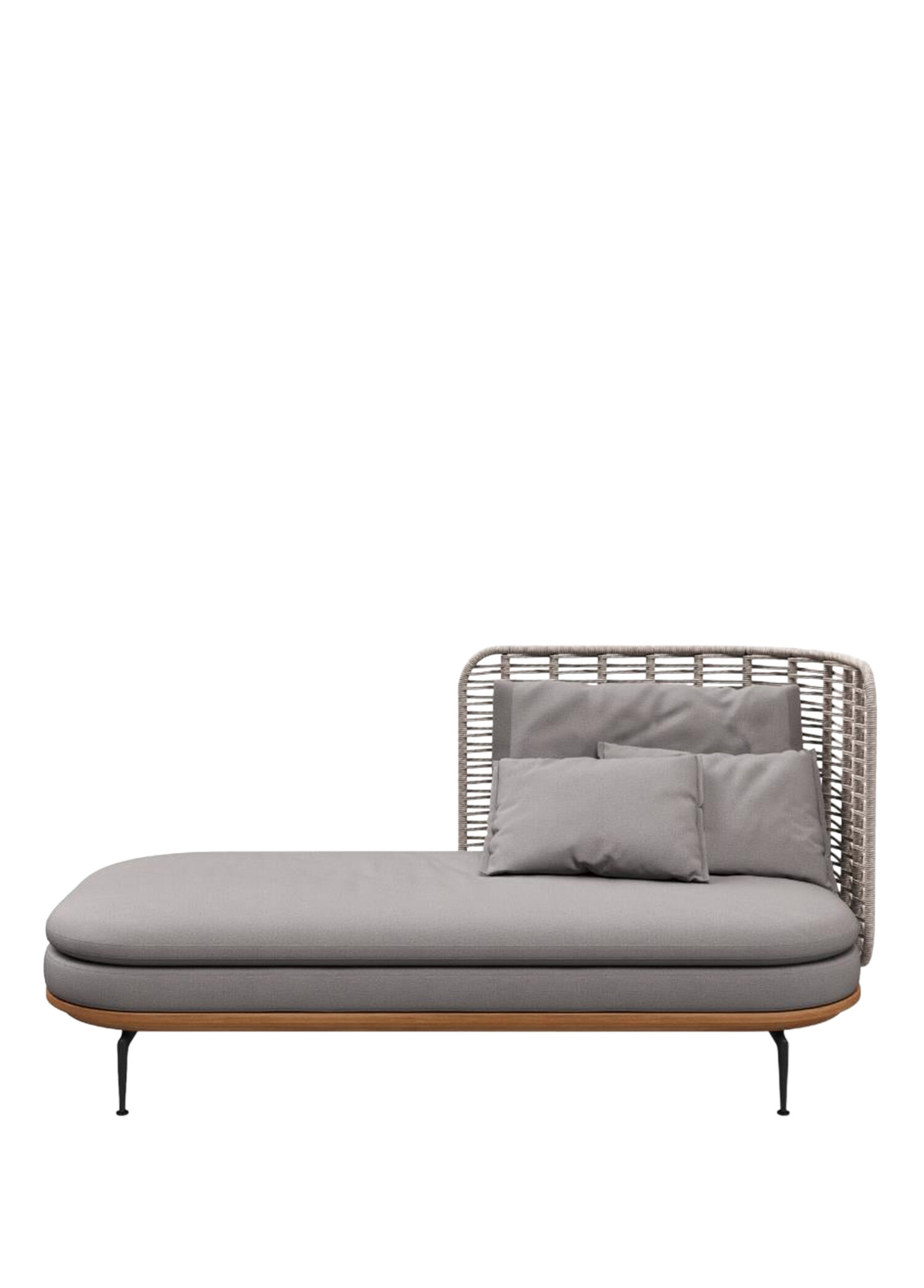 Mistral Yüksek Sırtlı Sağ Modül Daybed Bahçe Koltuğu