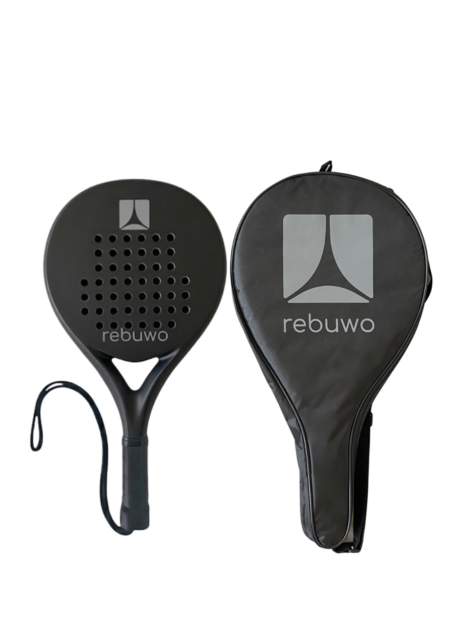 12K Gri Round Kesim Unisex Padel Raketi