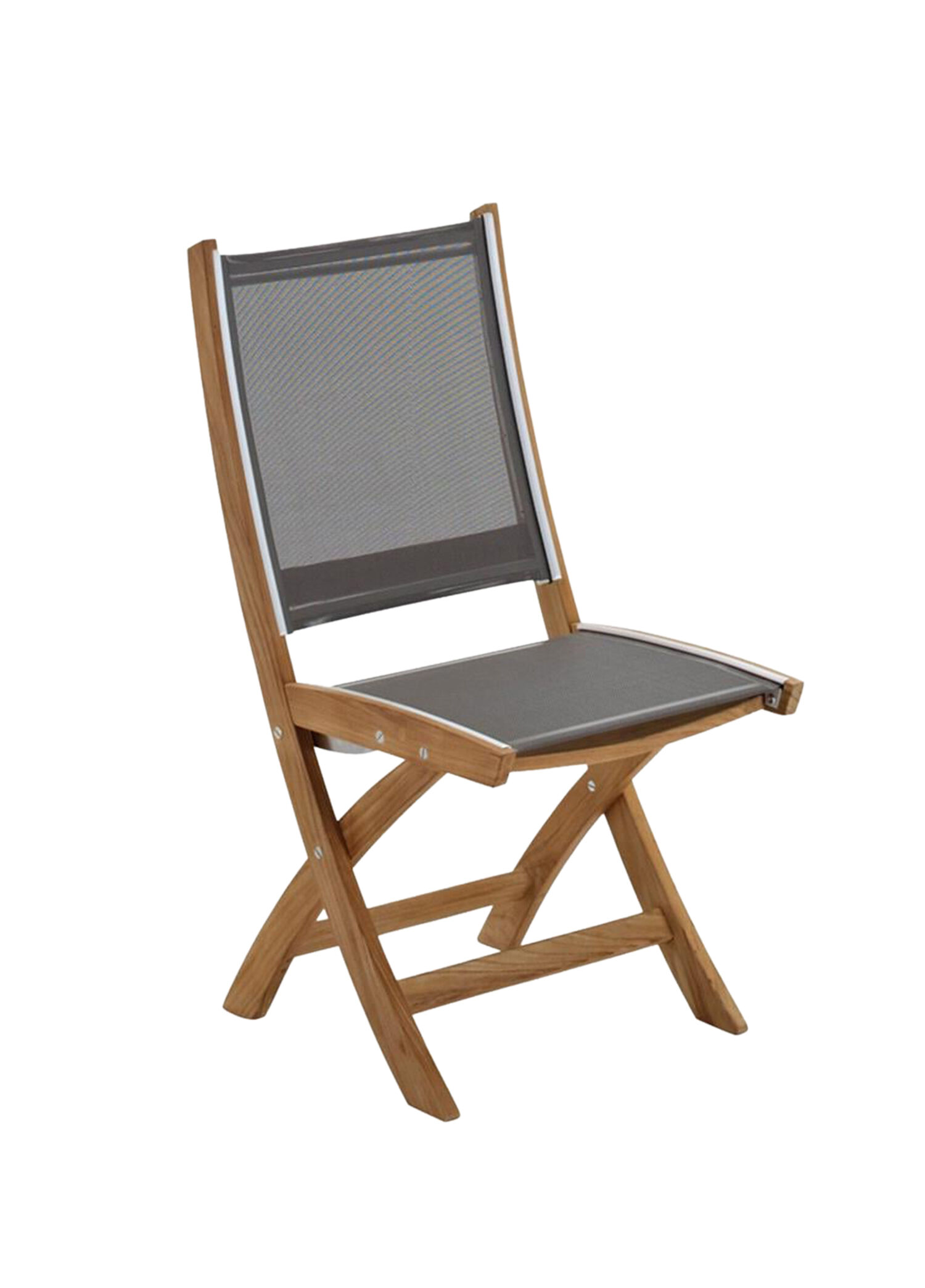 Solana Taupe Teak Gri Katlanır Bahçe Sandalyesi