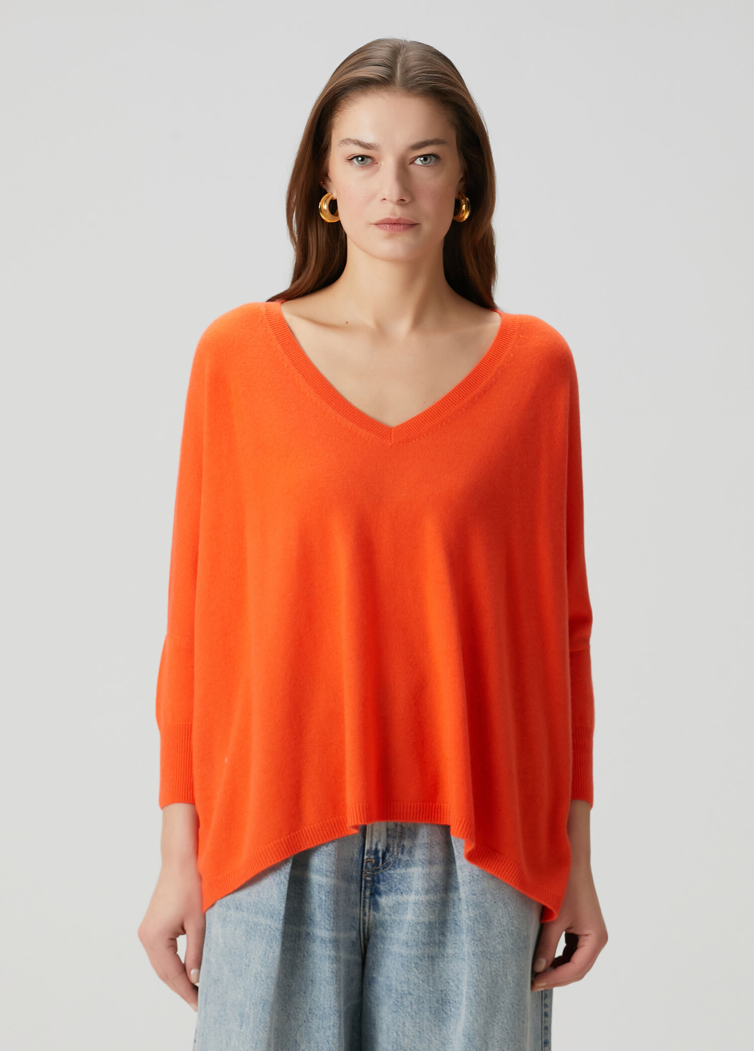 Minie Orange Cashmere Knitwear