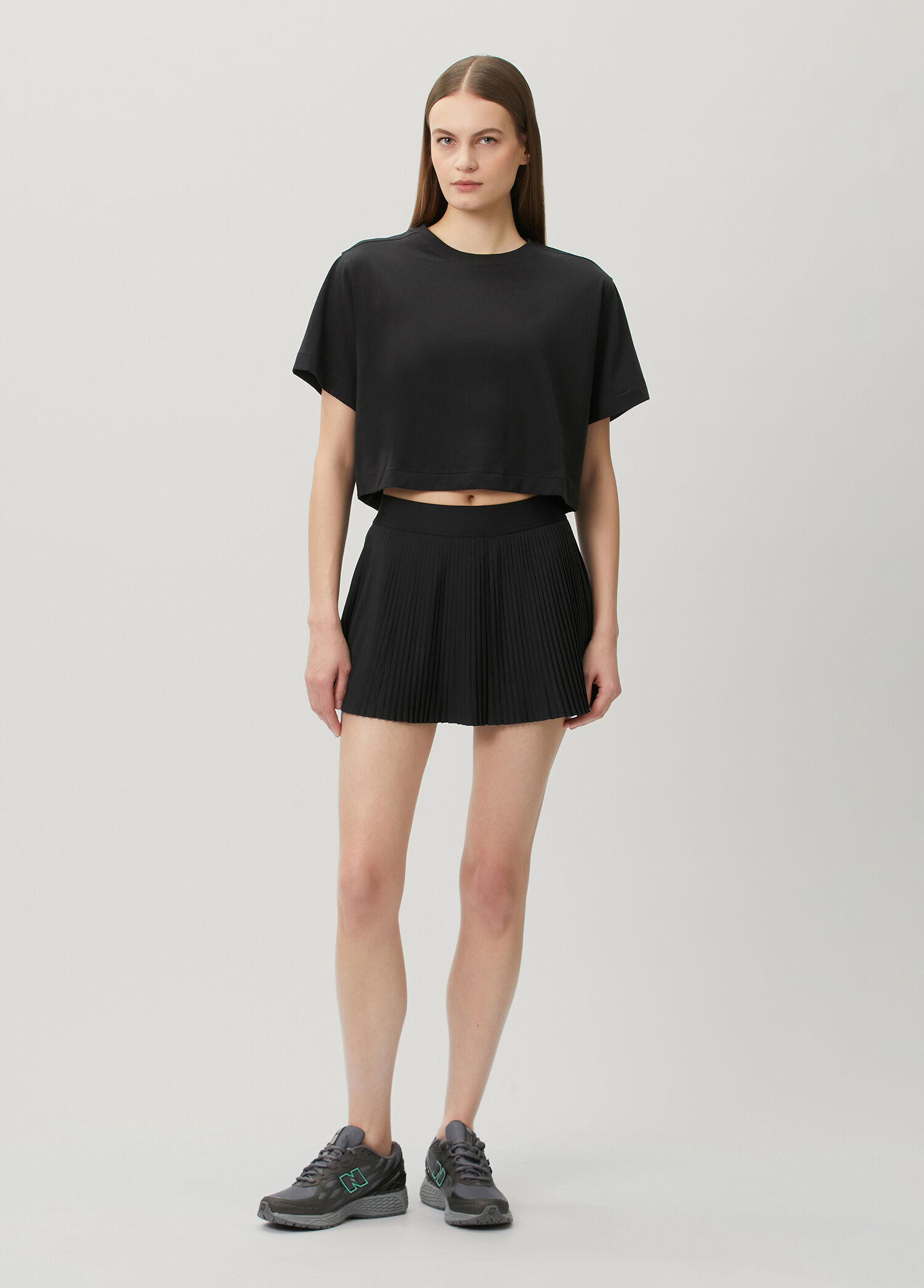 All Yours Siyah Organik Pamuklu Crop T-Shirt