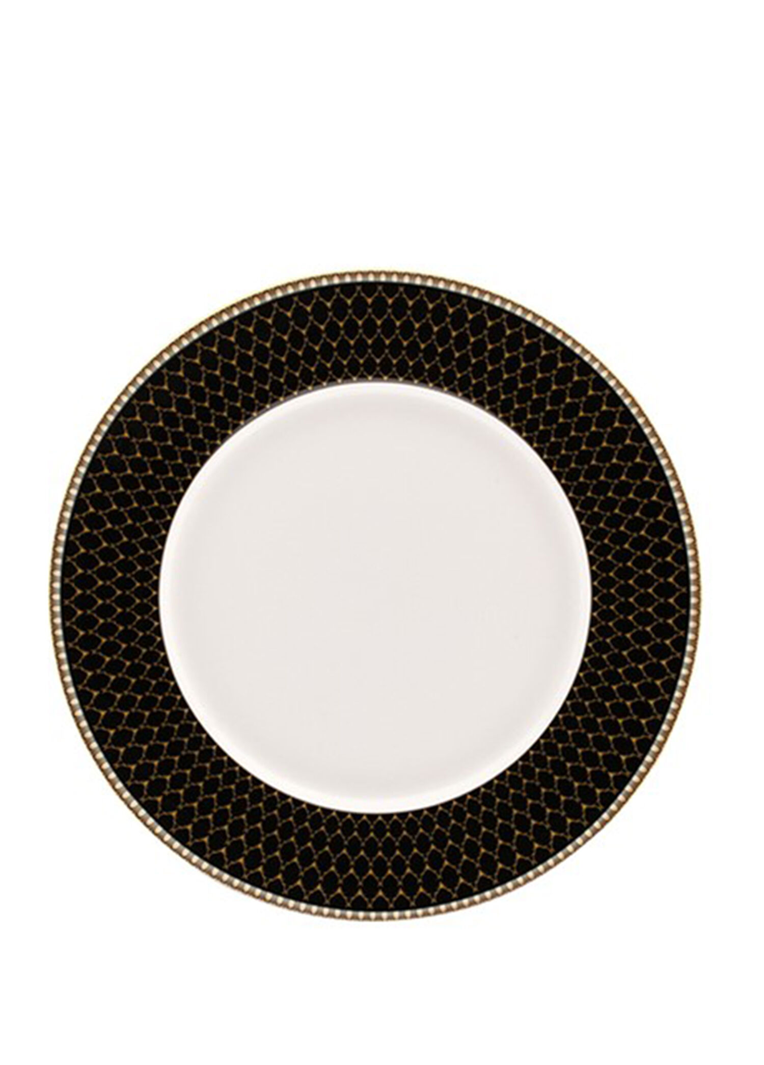 Antler Trellis Black Gold 24 Ayar Altın Yaldızlı Porselen Tabak