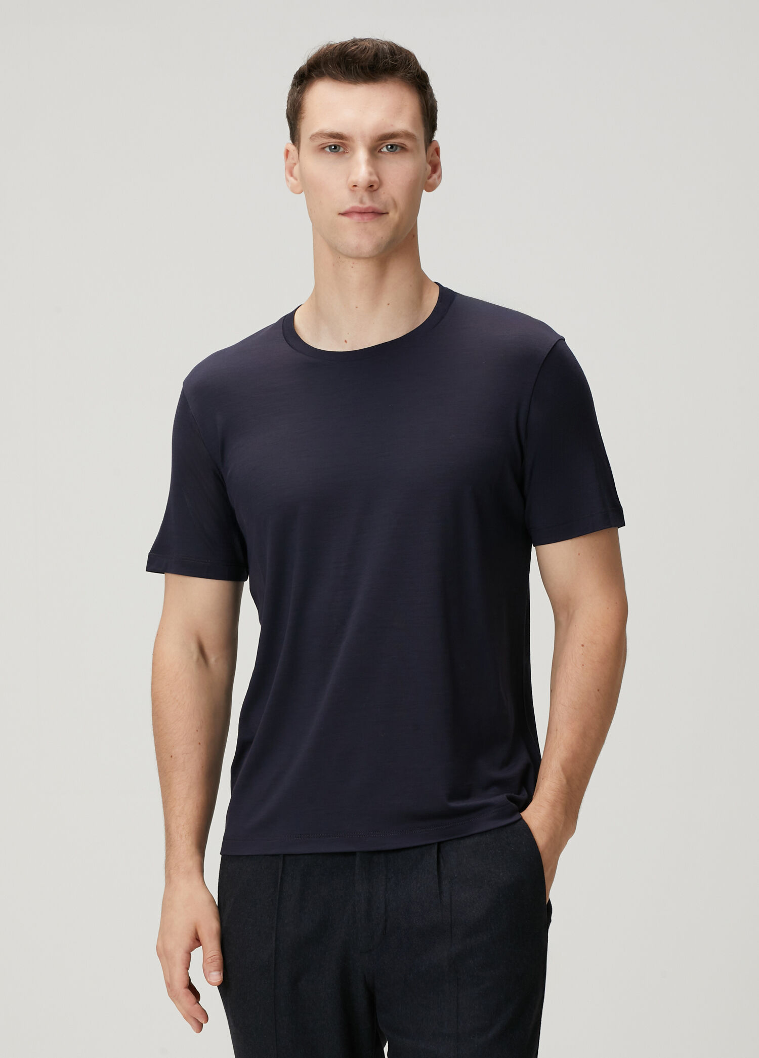 Lacivert Yün T-shirt