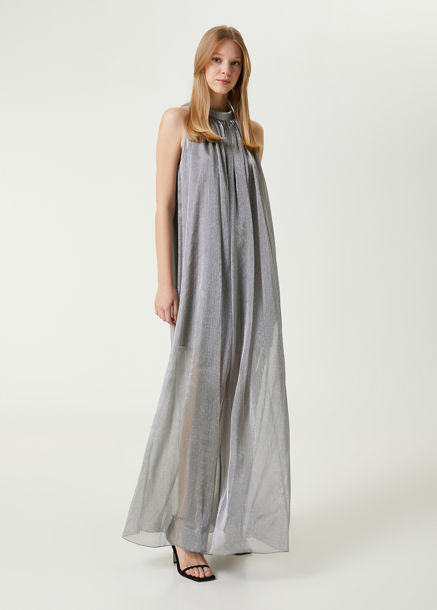 Silver Maxi Elbise_3