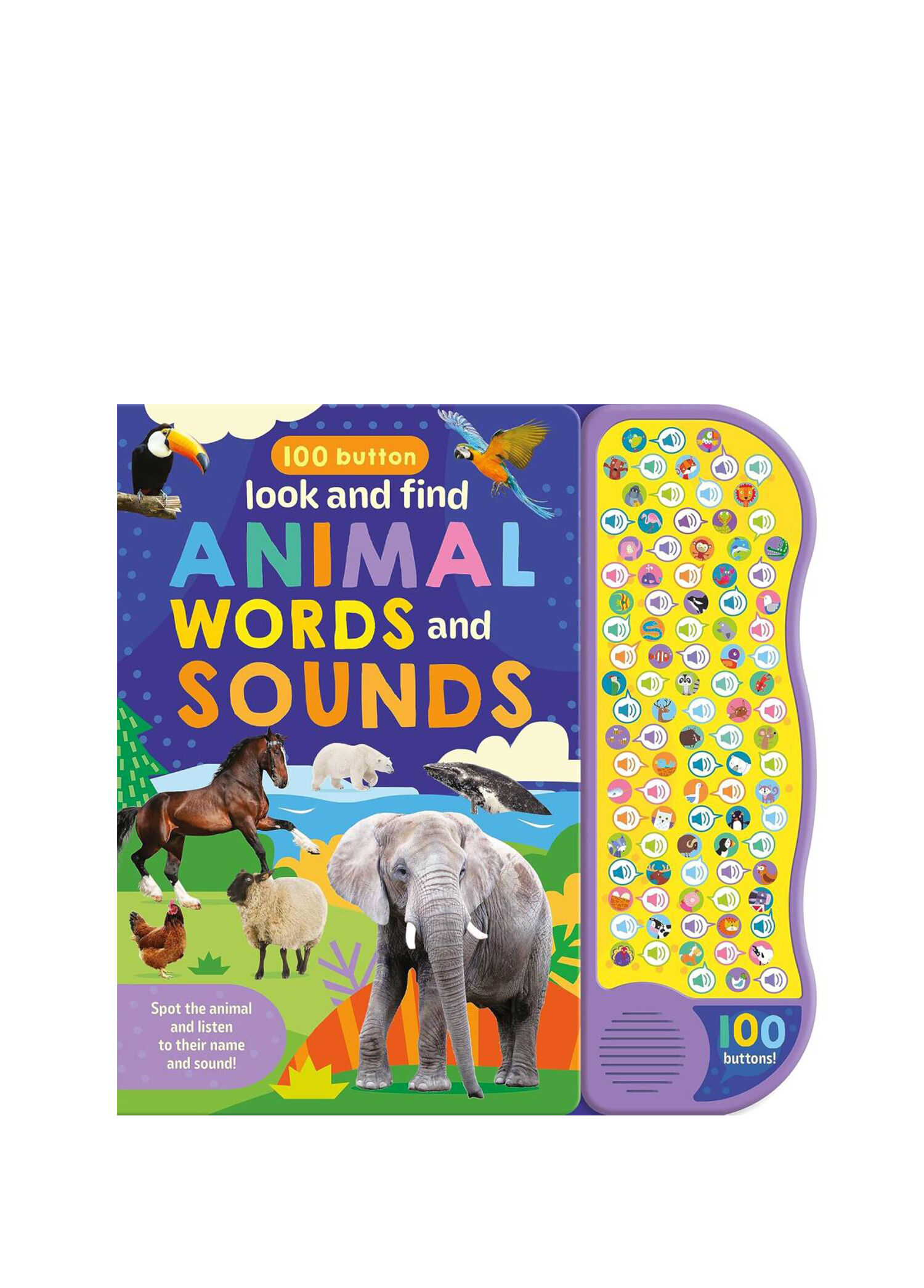Animals 100 Button Sound Book Yabancı Dil Sesli Çocuk Kitabı