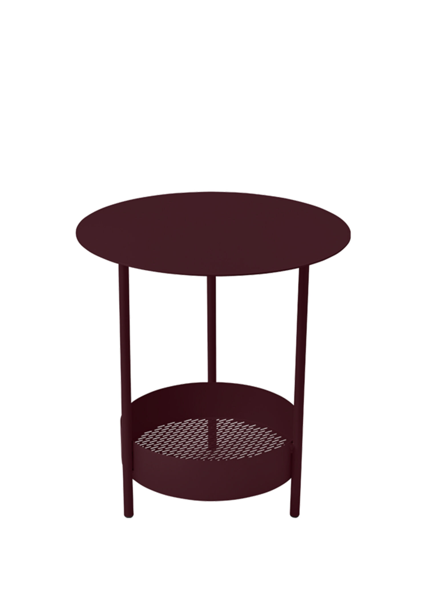 Salsa Pedestal Black Cherry Metal Bahçe Sehpası