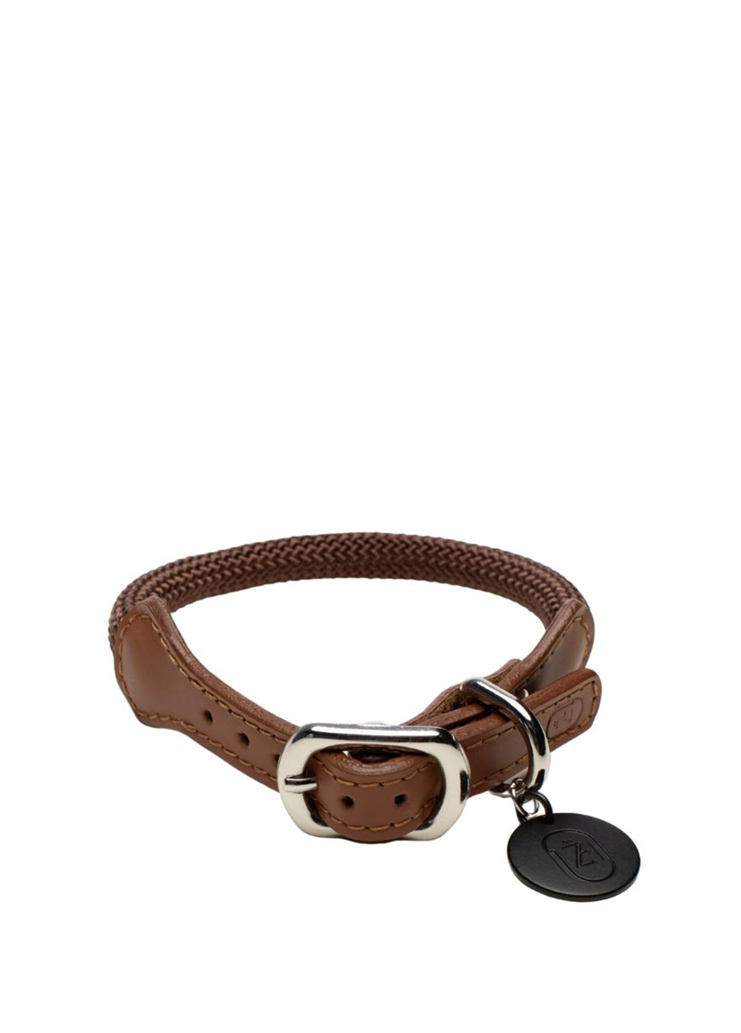Kahverengi Paracord Deri Köpek Boyun Tasması