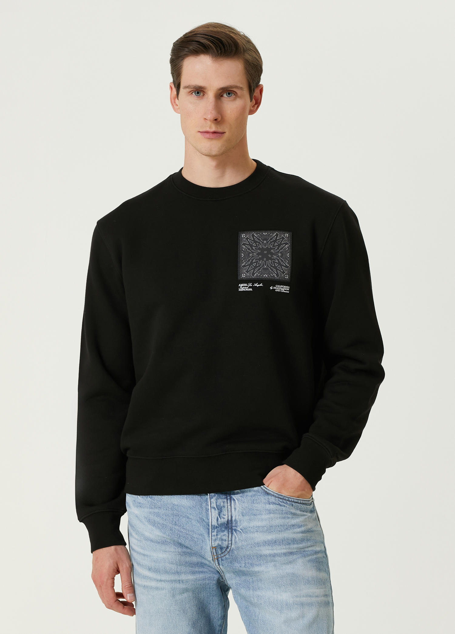 Siyah Logo Detaylı Sweatshirt