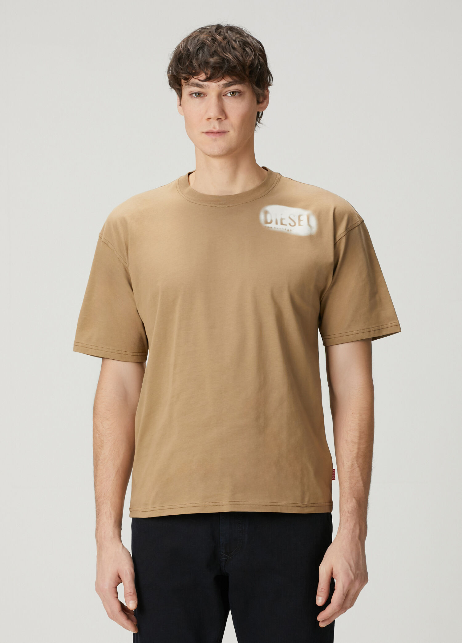 Açık Haki Baskılı T-shirt