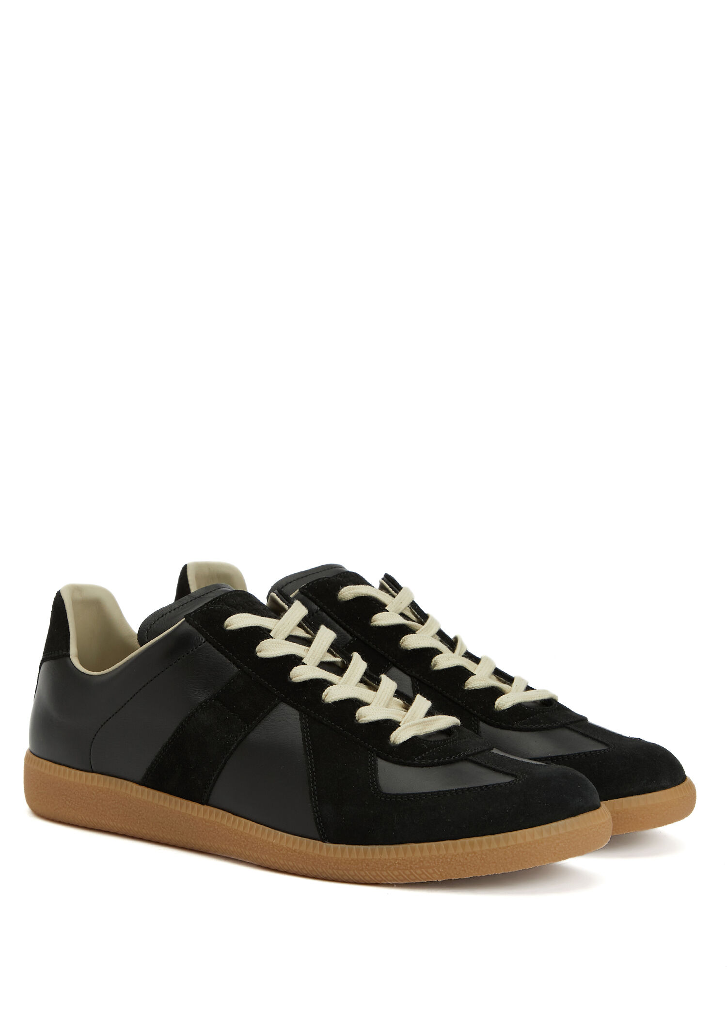 Maison Margiela Siyah Kadın Replica Siyah Erkek Deri Sneaker