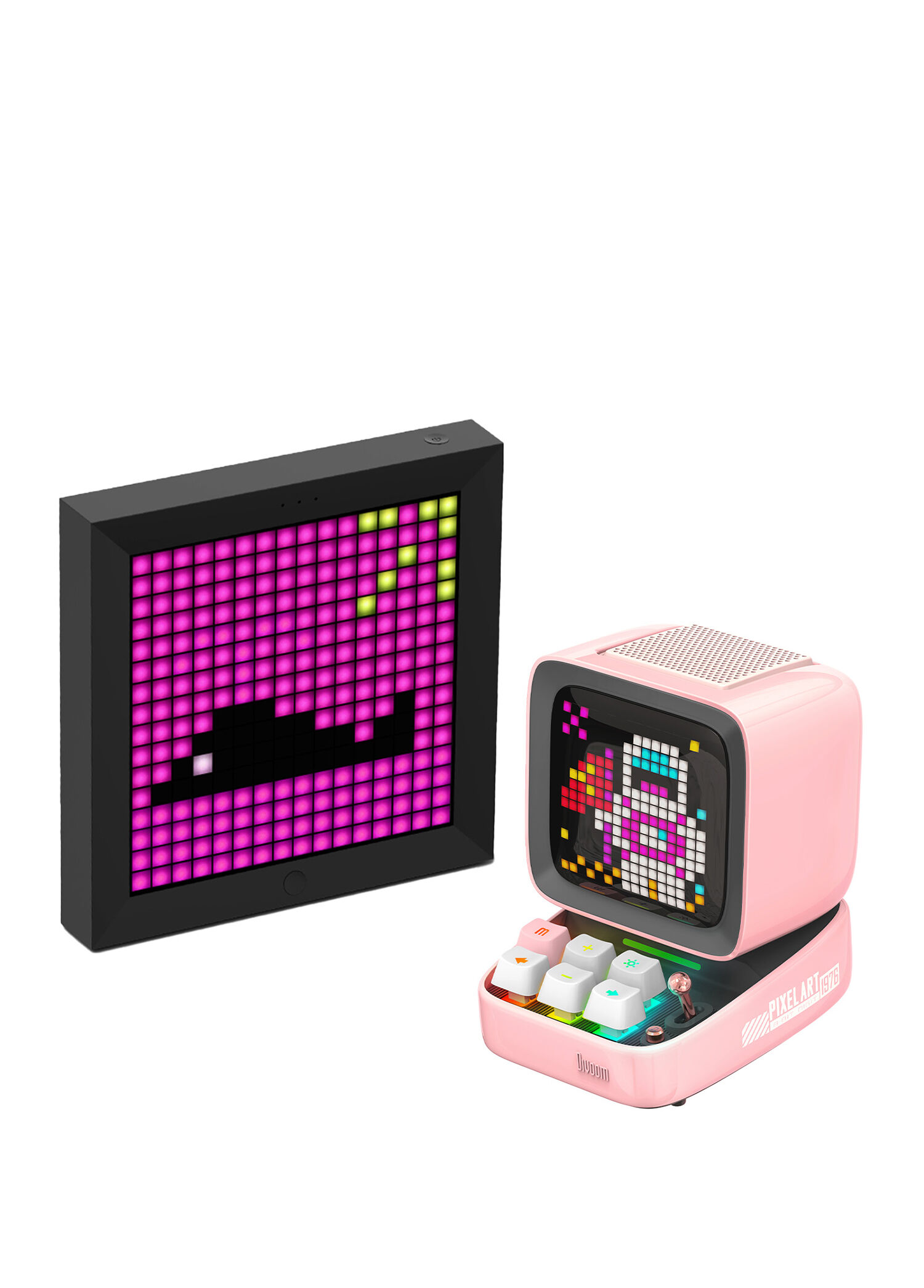 Ditoo Pro Pembe Bluetooth Hoparlör ve Pixoo Led Ekran Seti