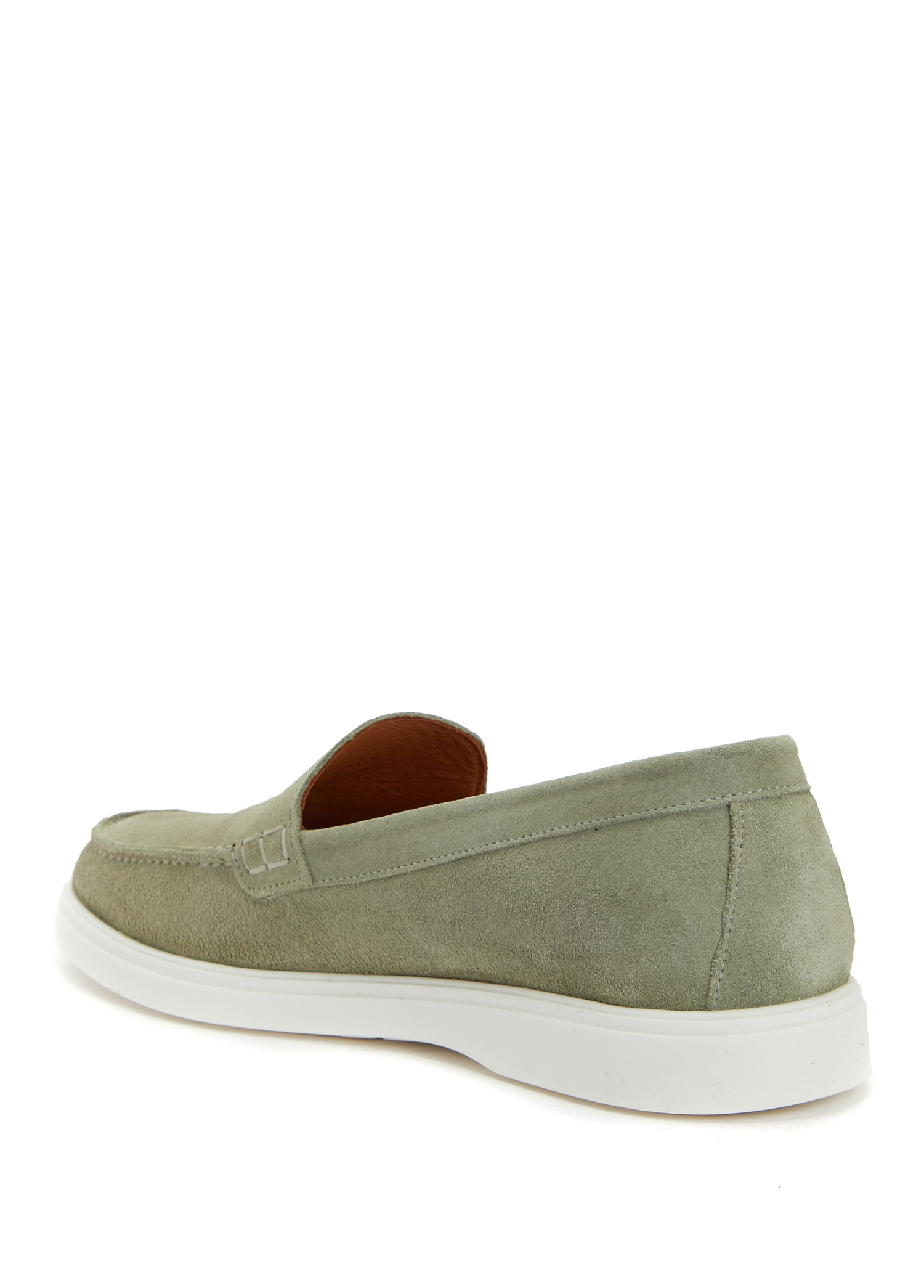 Yeşil Kadın Süet Loafer_2