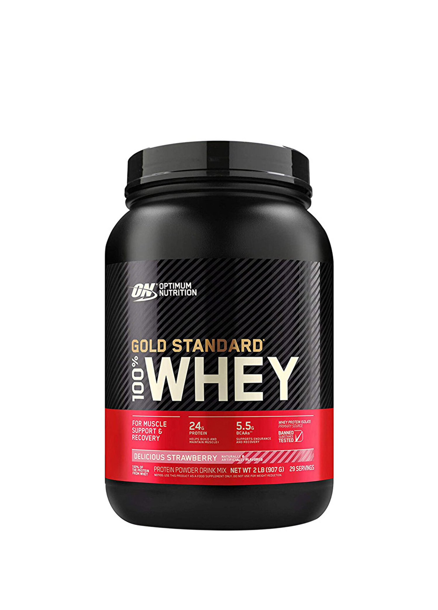 Çilek Aromalı Gold Standard Whey Protein Tozu 908 gr