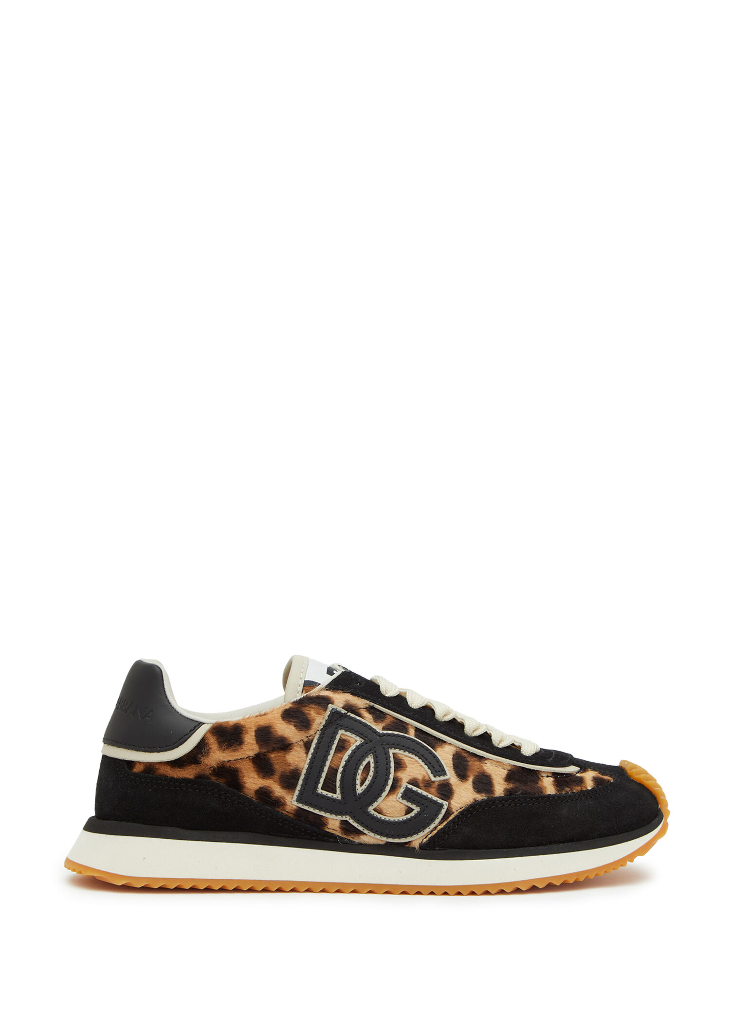 Leopar Desenli Kadın Deri Sneaker
