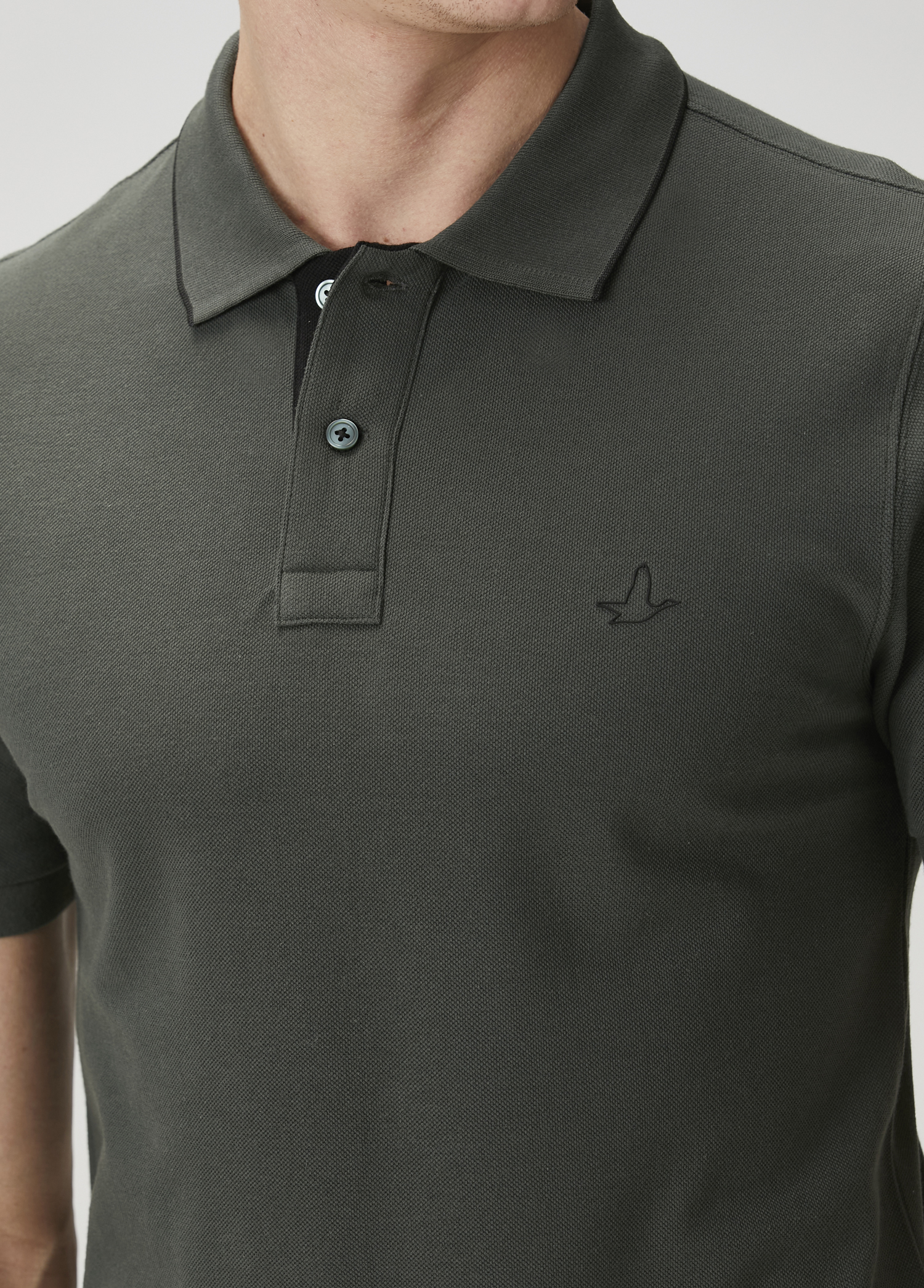 Slim Fit Haki Polo Yaka T-shirt_6