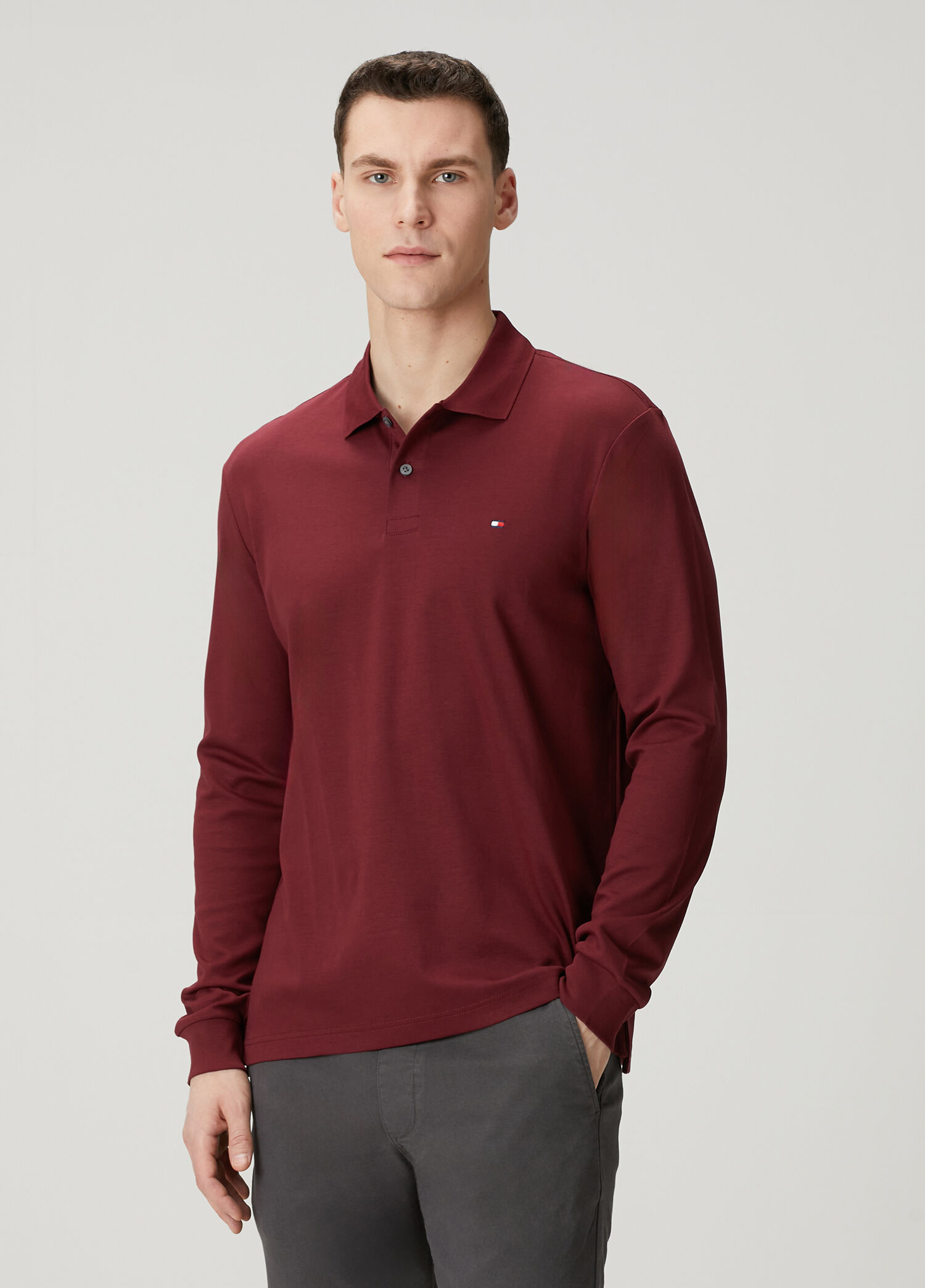 Regular Fit Polo Yaka Sweatshirt