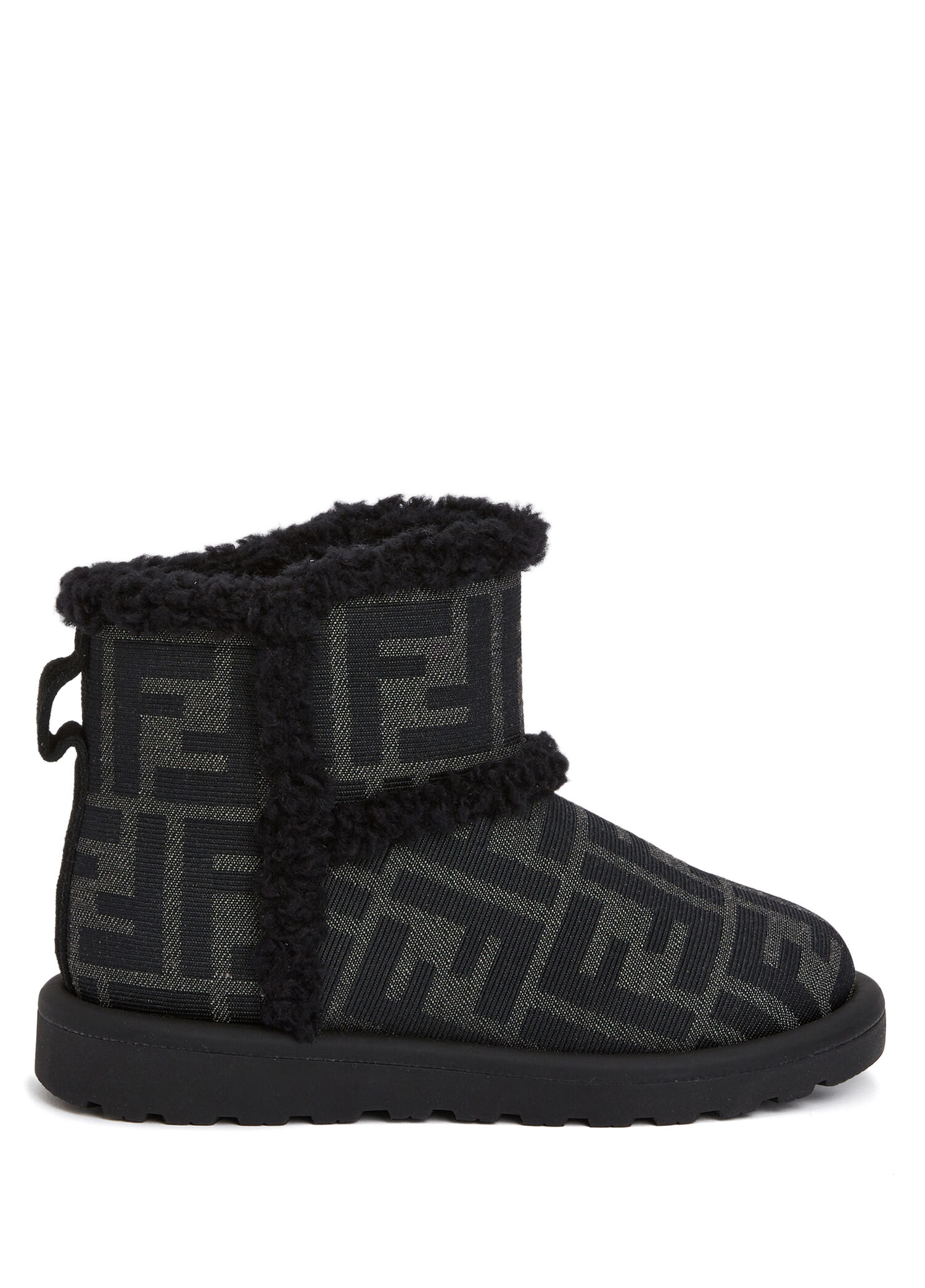 Siyah Gri Logo Desenli Unisex Çocuk Bot
