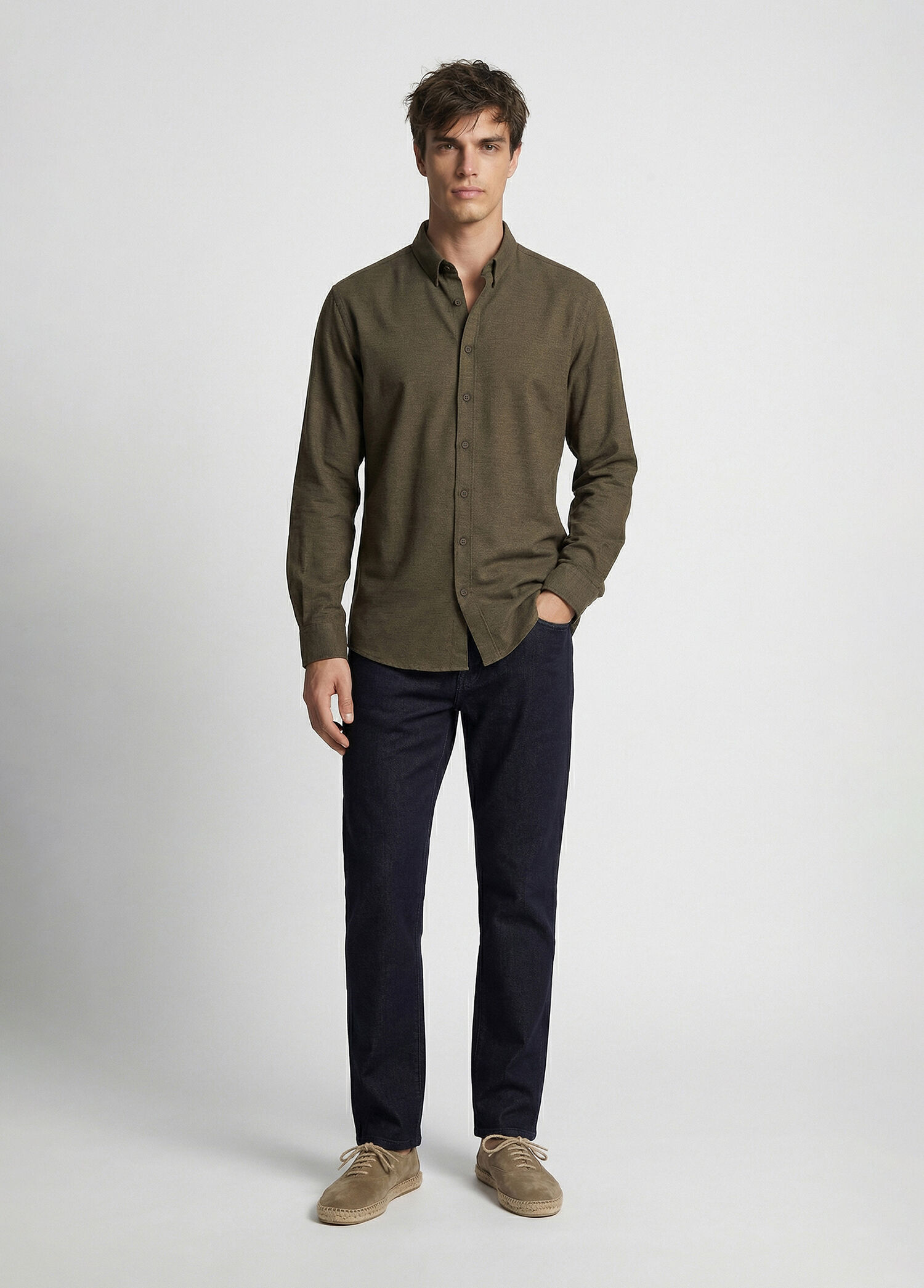 Siyah Cashmere Touch Denim Pantolon