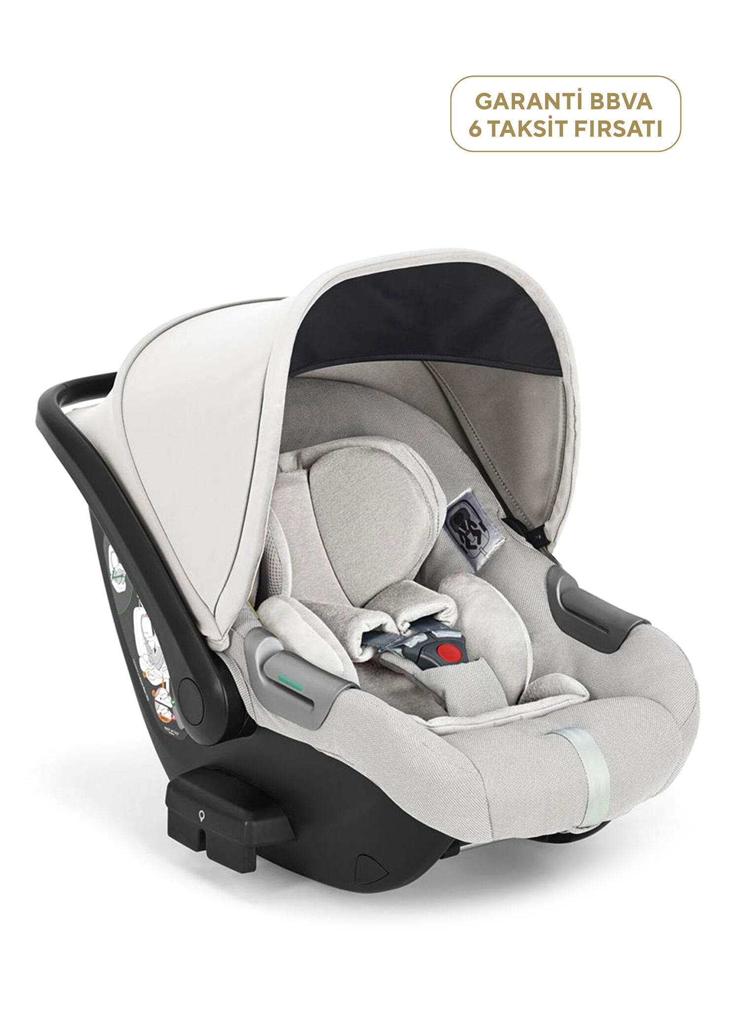 Darwin Infant i-Size Gr 0+ 0-13 kg Opal Ivory Bebek Ana Kucağı ve Oto Koltuğu