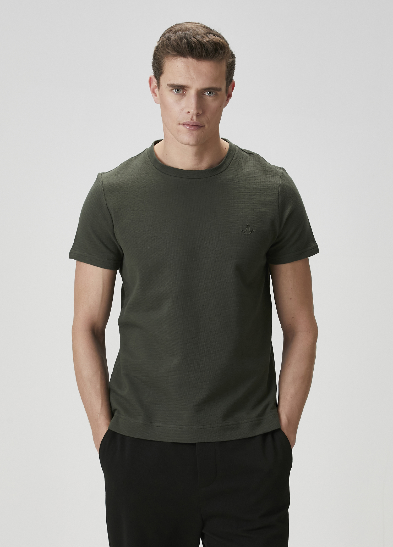 Relaxed Fit Haki T-shirt_1