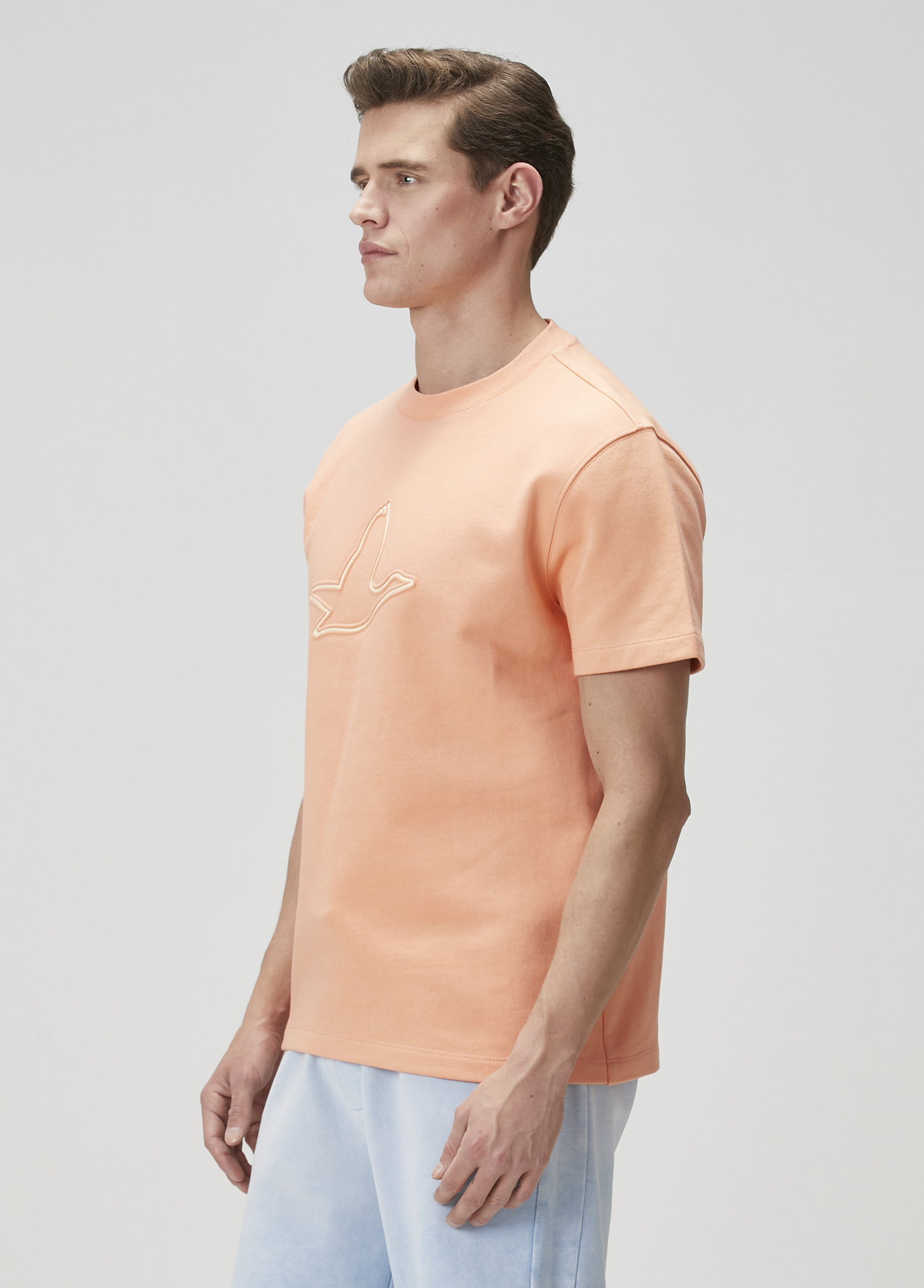 Kayısı Kontrast Baskı Detaylı T-shirt_3