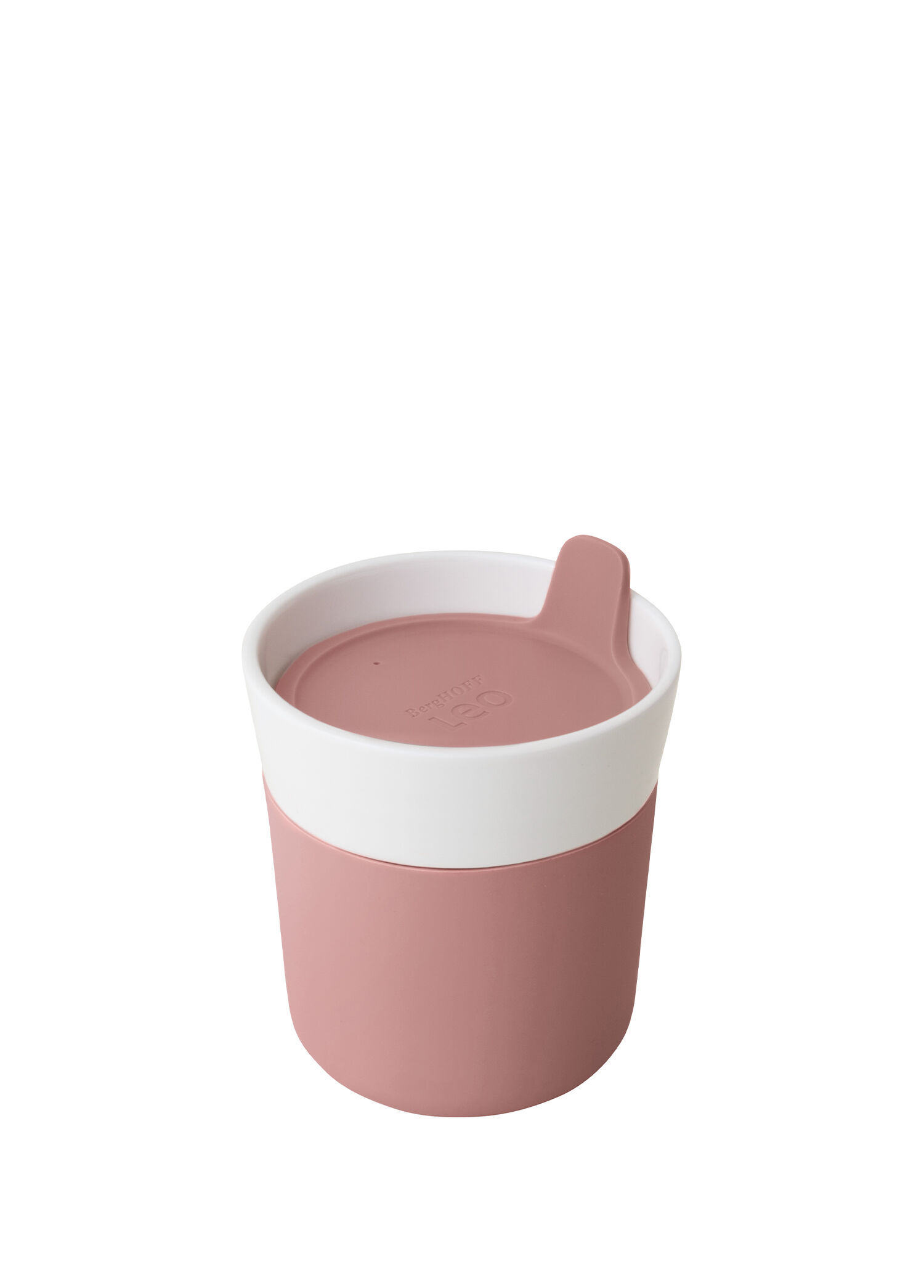 Leo Pembe Porselen Silikon Seyehat Kupası