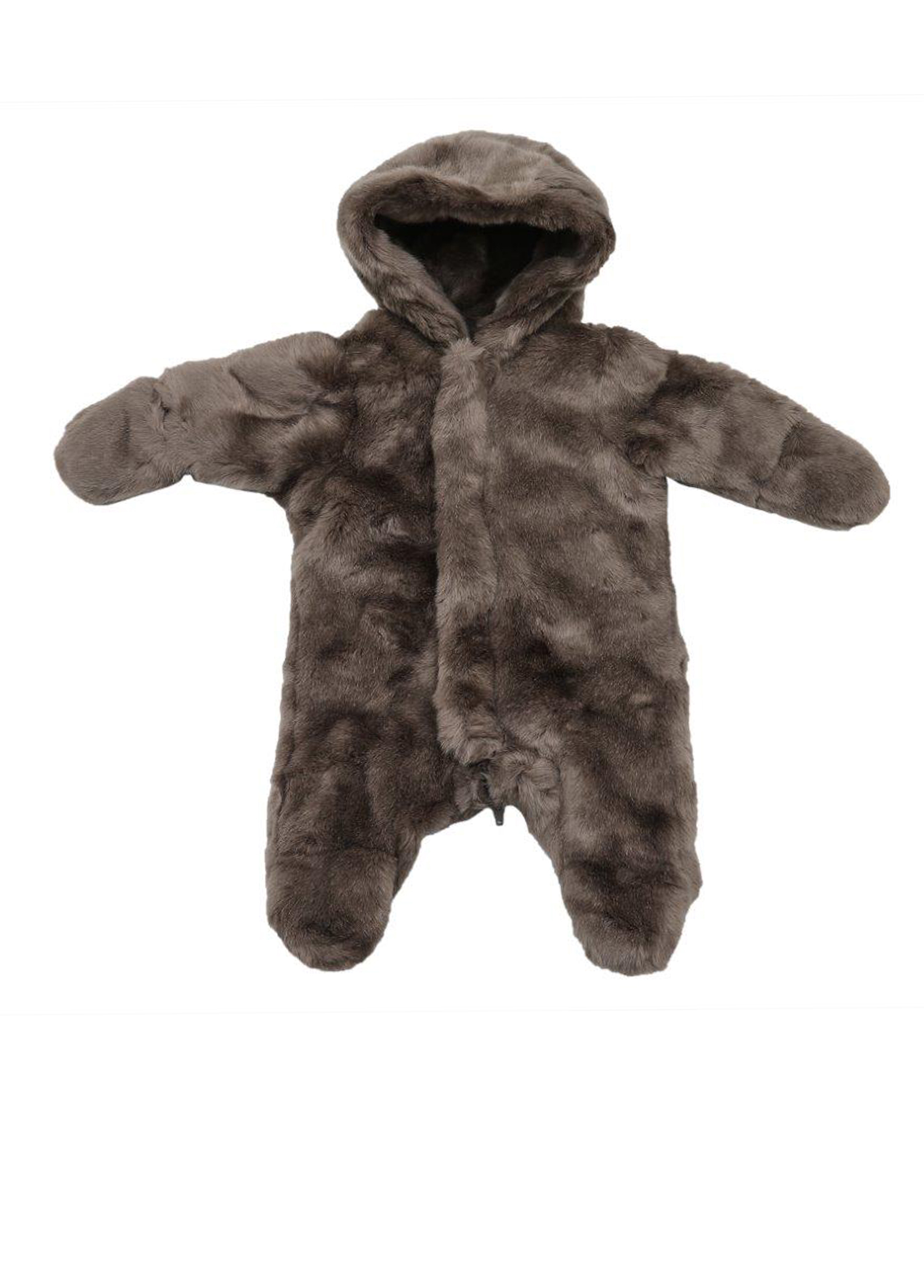 Kahverengi Peluş Unisex Bebek Astronot Mont