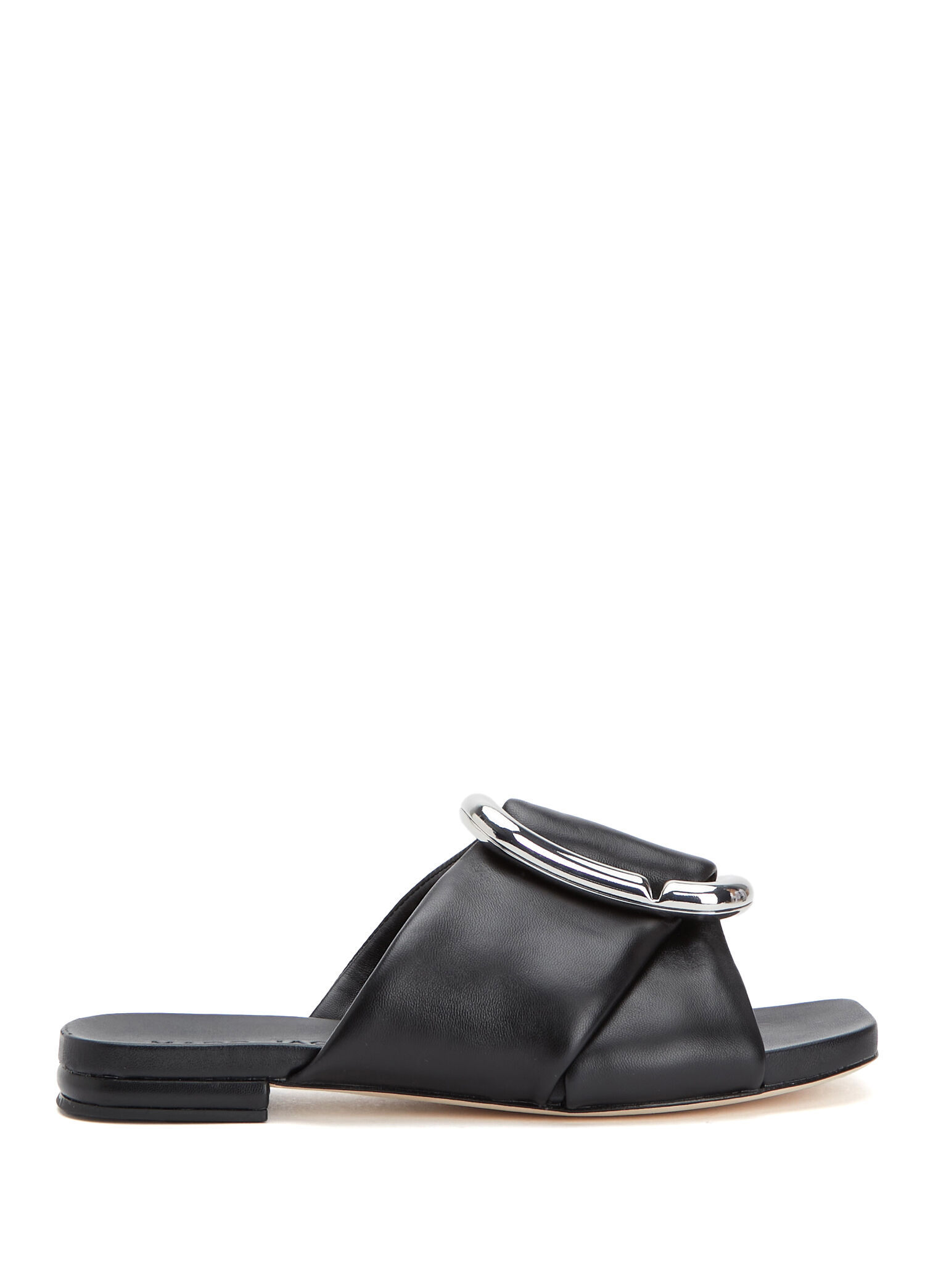 Pop J Marc Black Women's Leather Slippers