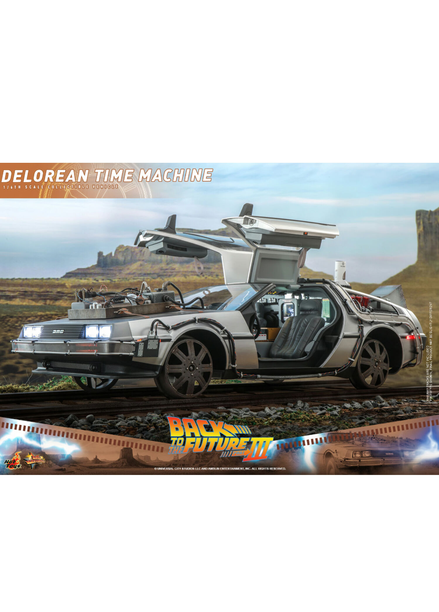 Hot Toys - Back To Future DeLorean Time Machine Figür - Çok Renkli