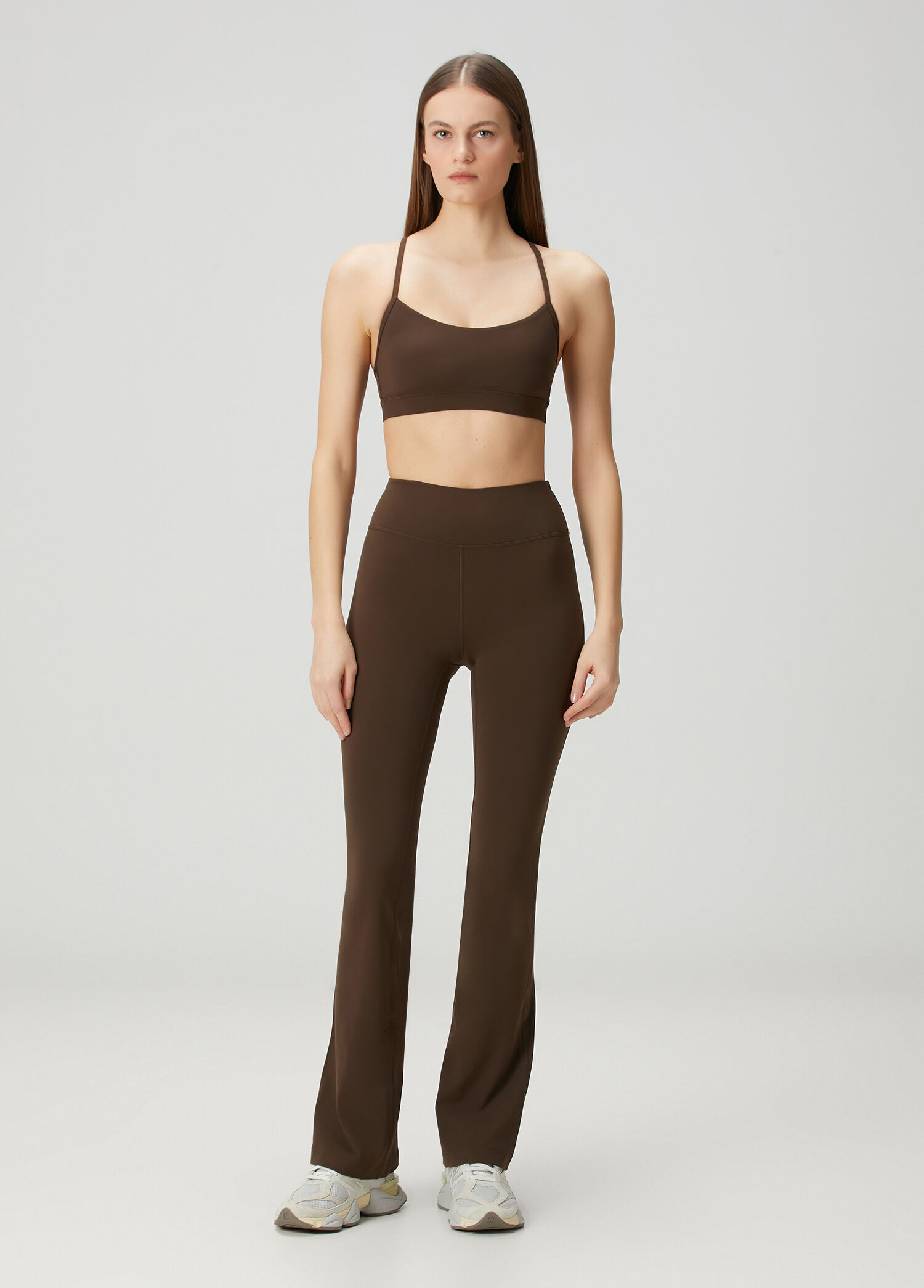 Groove Nulu High Rise Flare Kahve Tayt Regular