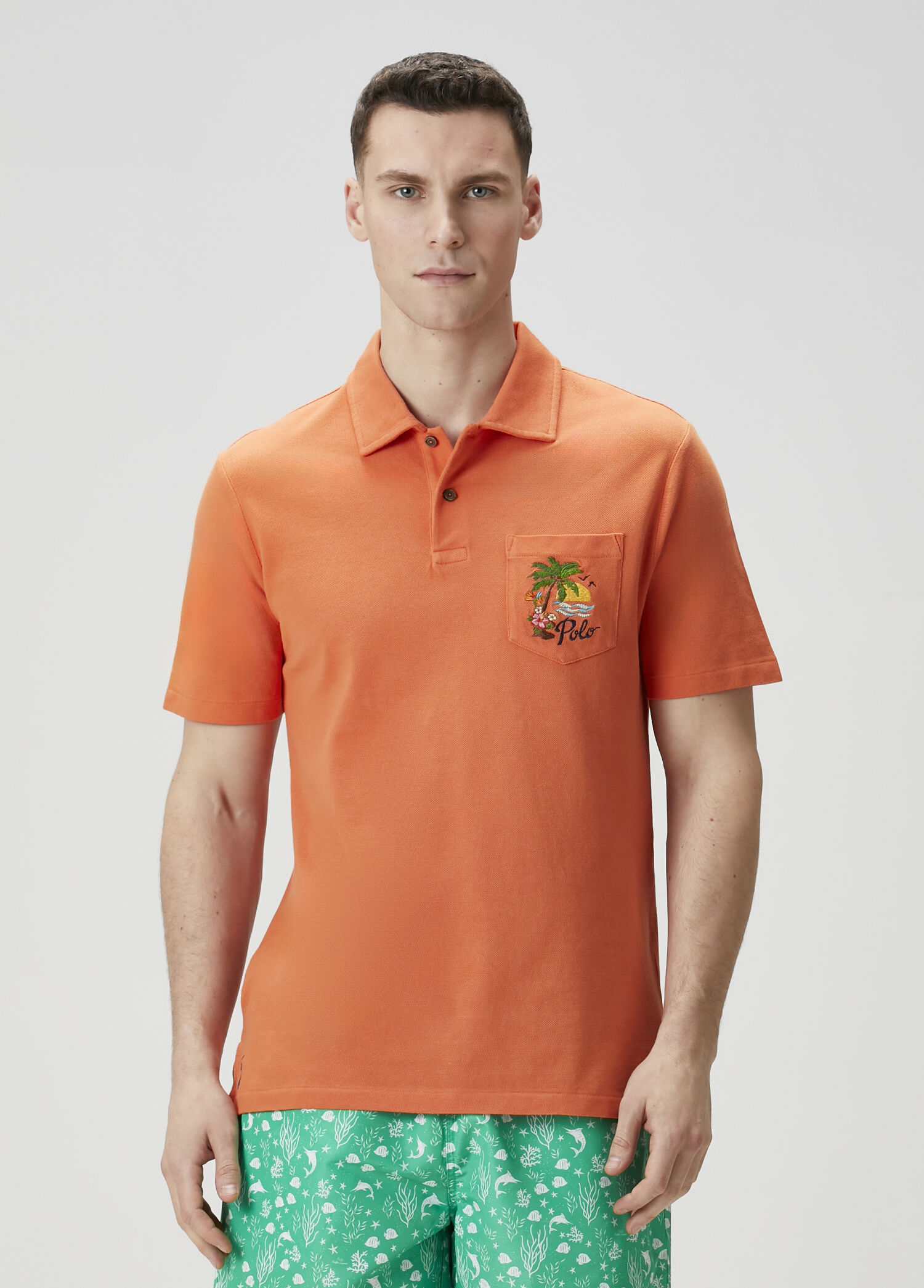 Turuncu Polo Yaka T-shirt