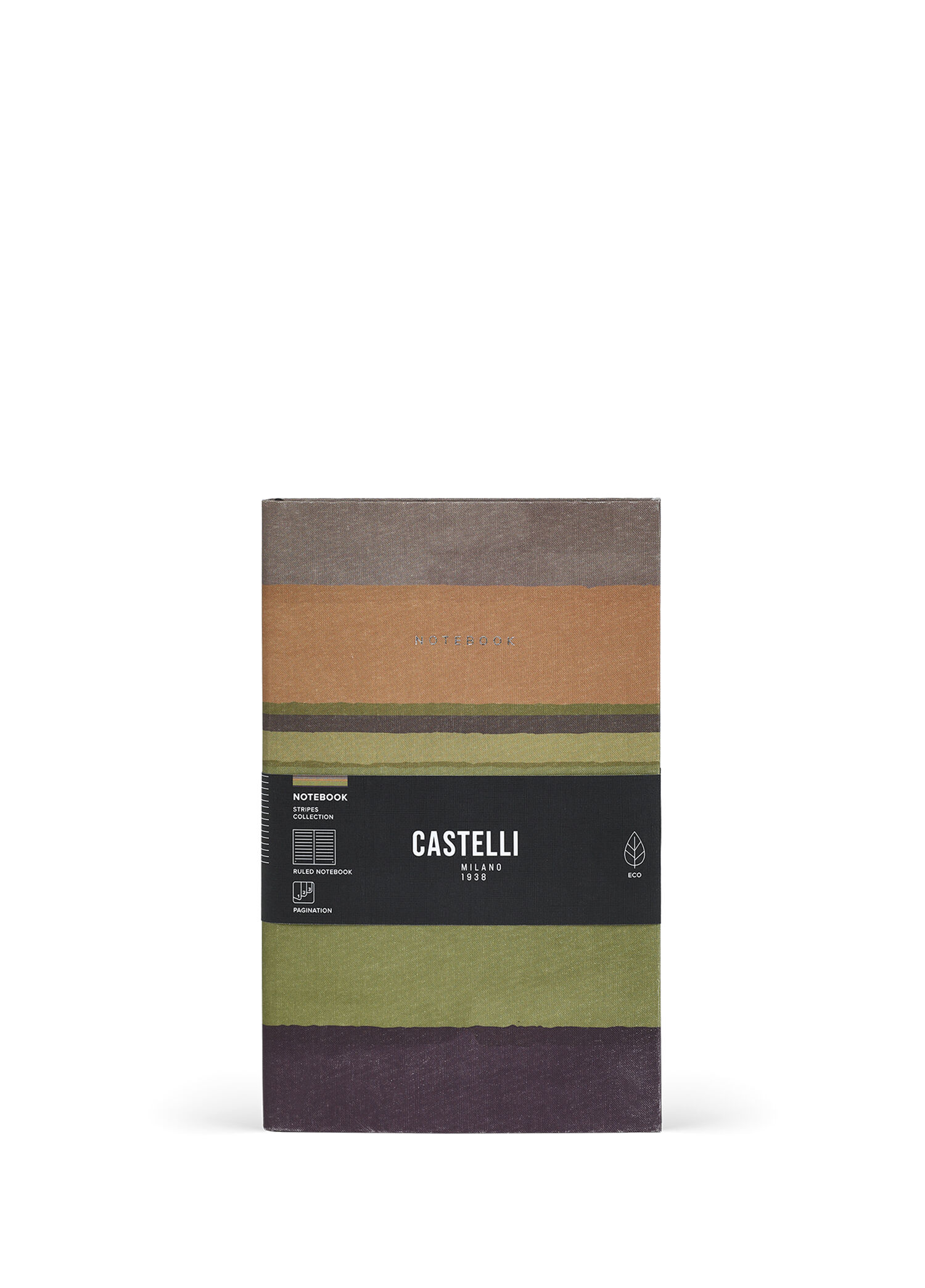 Milano Sage Mustard Koleksiyon Çizgili Defter