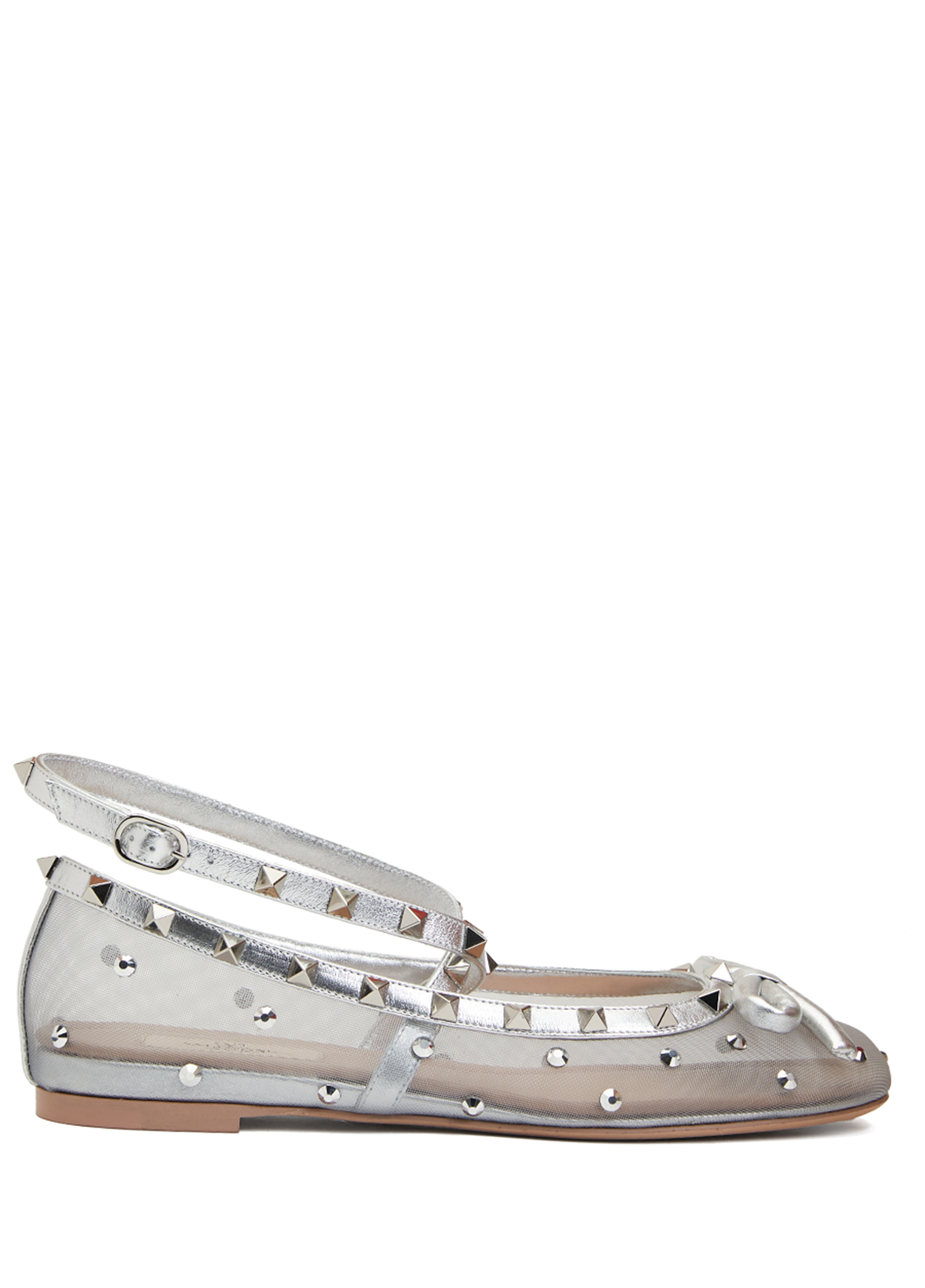 Rockstud Silver Deri Babet