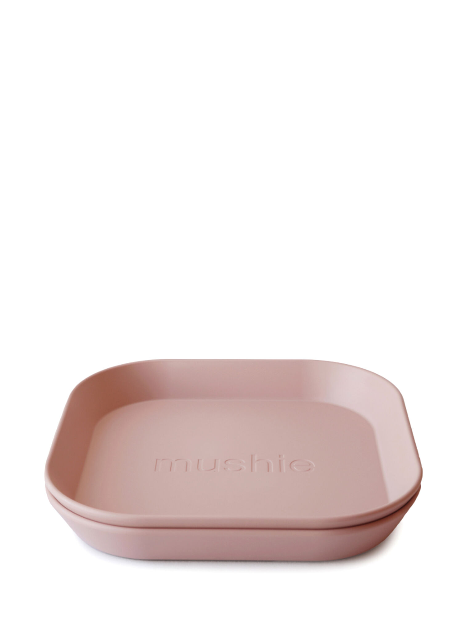 Blush Pembe Kare Çocuk 2'li Yemek Tabağı
