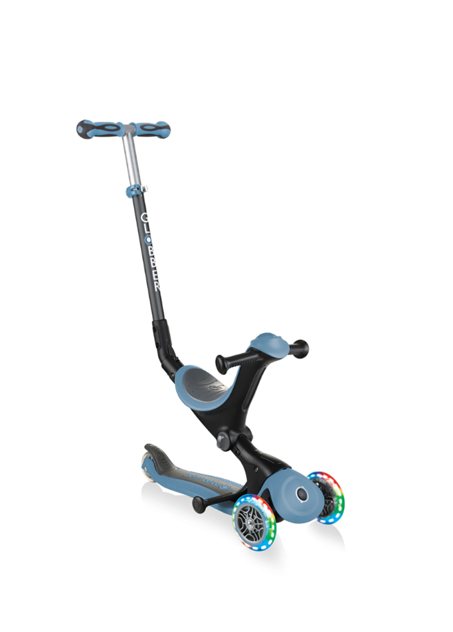 Go Up Deluxe Işıklı Pastel Mavi Çocuk Scooter