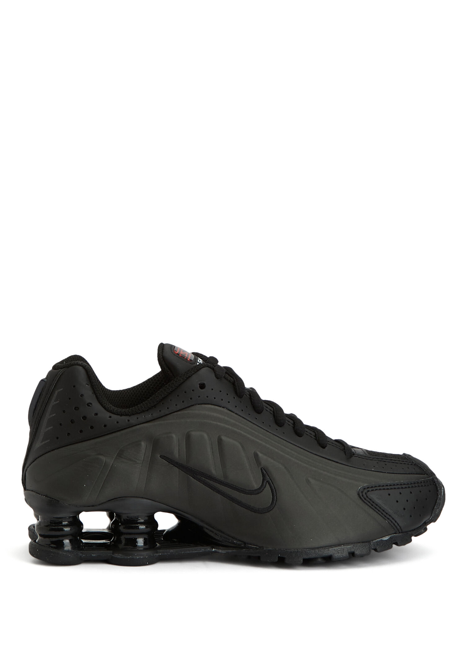 Nike - Shox R4 Siyah Gri Unisex Çocuk Sneaker - Siyah-Gri