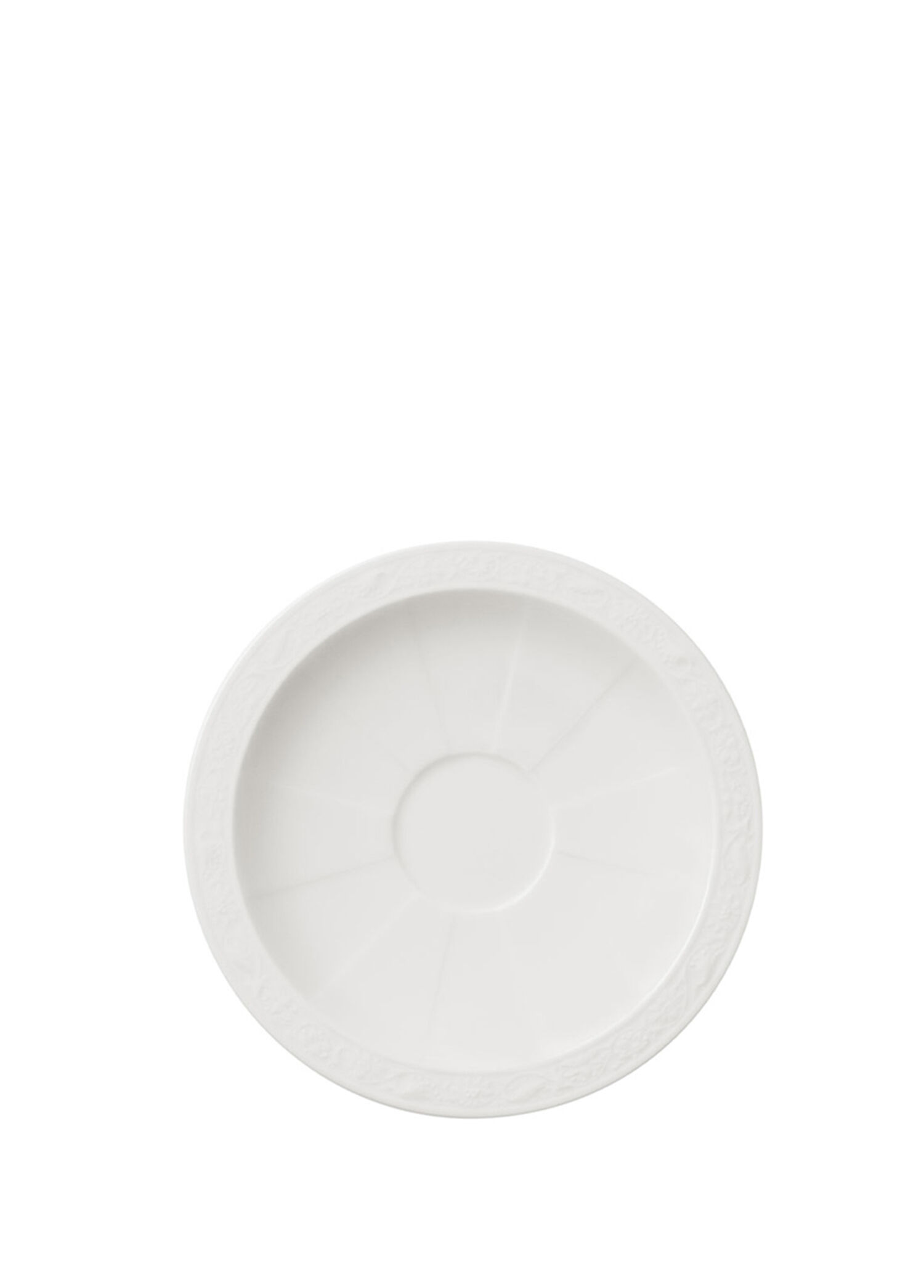 White Pearl Beyaz Türk Kahvesi Fincanı Tabağı 13 cm