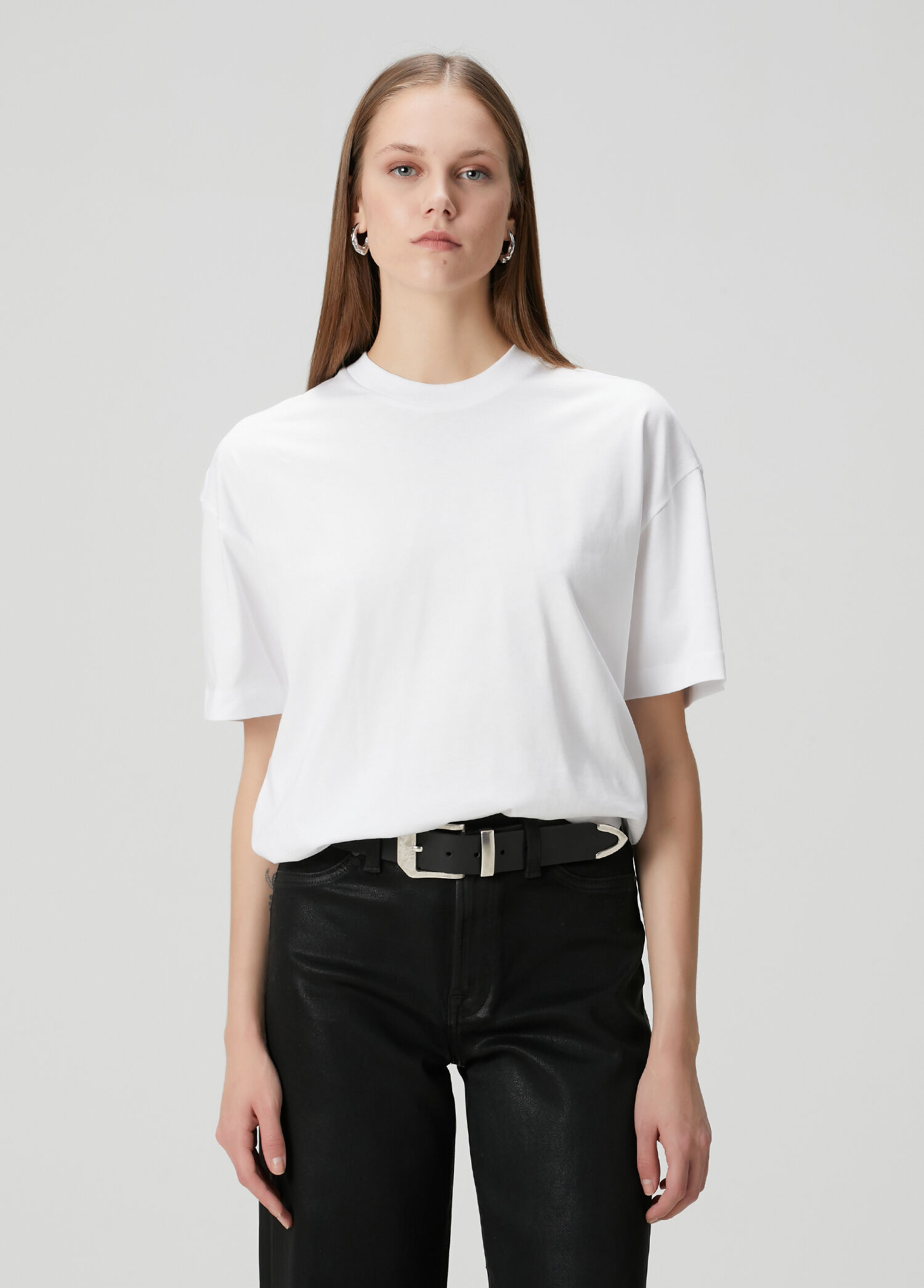 Fuse Oversized Etta Beyaz T-shirt
