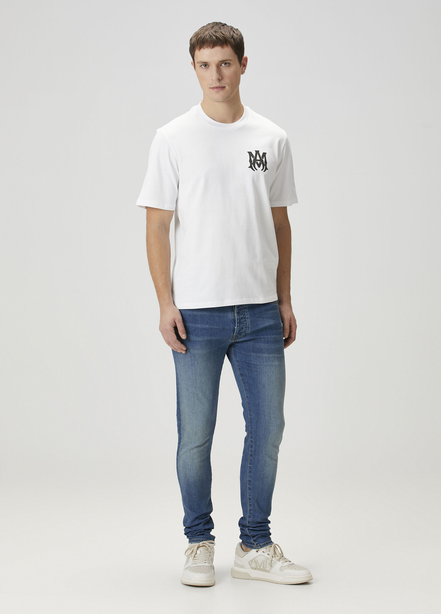 Amiri Beyaz Erkek Beyaz Logo Baskılı T-shirt 1646047 | Beymen