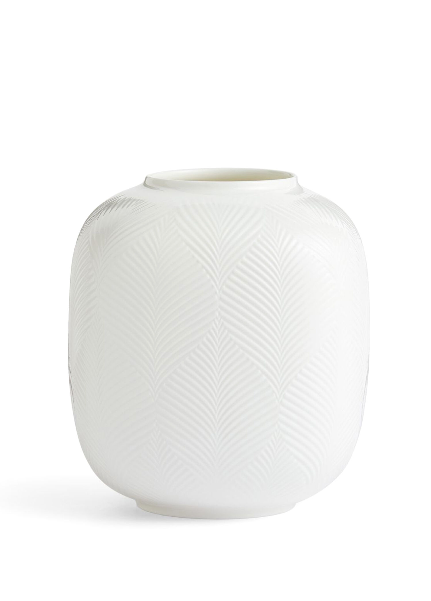Wedgwood - Folia Beyaz Porselen Vazo 21 cm - Beyaz