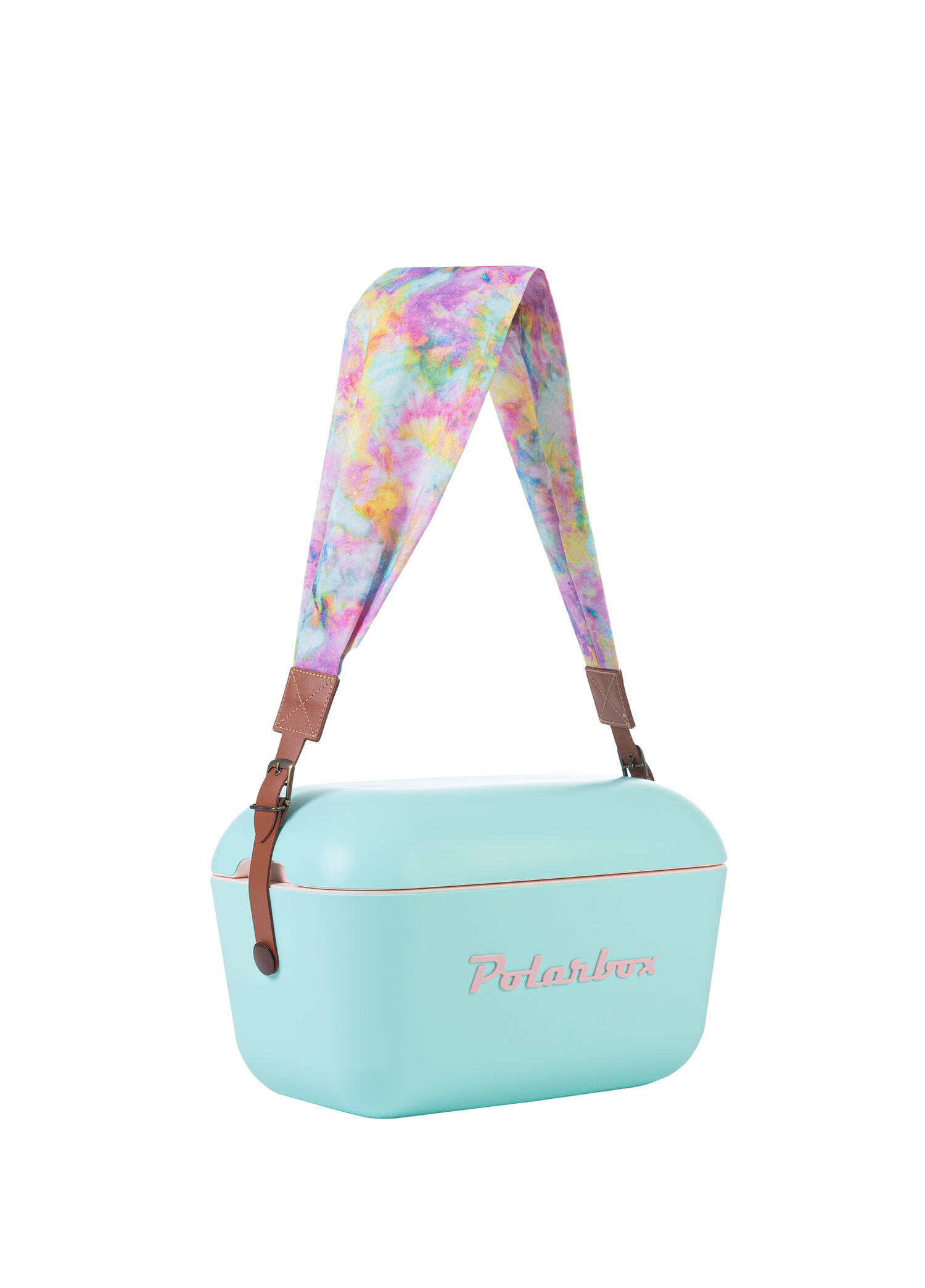 Prinkstyle Tie Dye Classic Kayışlı Turkuaz Pembe Soğuk ve Sıcak Tutucu Thermo Çanta 12 lt