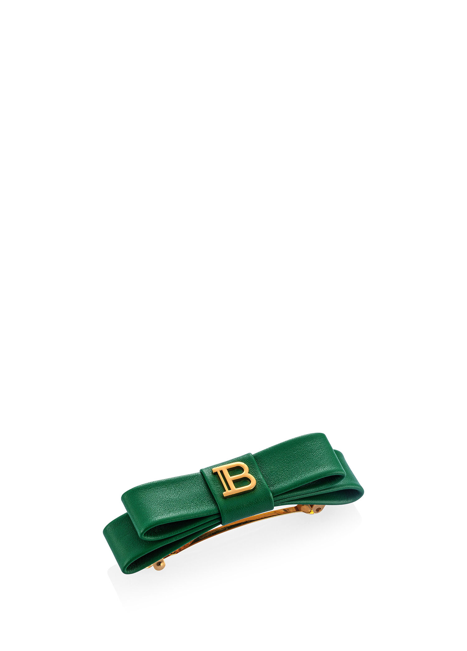 Limited Edition Barrette Bow Fw Yeşil Deri Kadın Toka