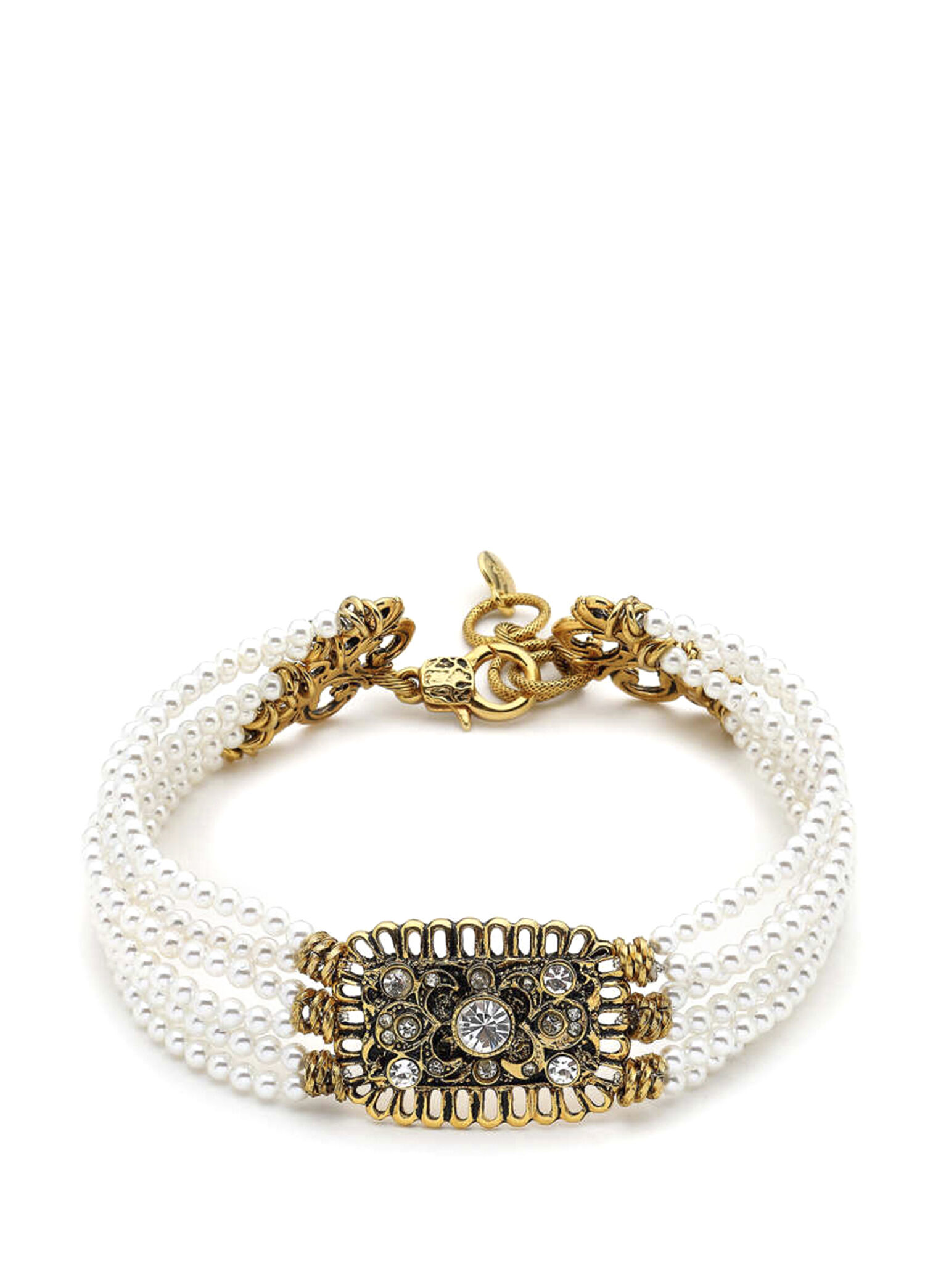 Grace İncili Altın Kaplama Kadın Choker Kolye