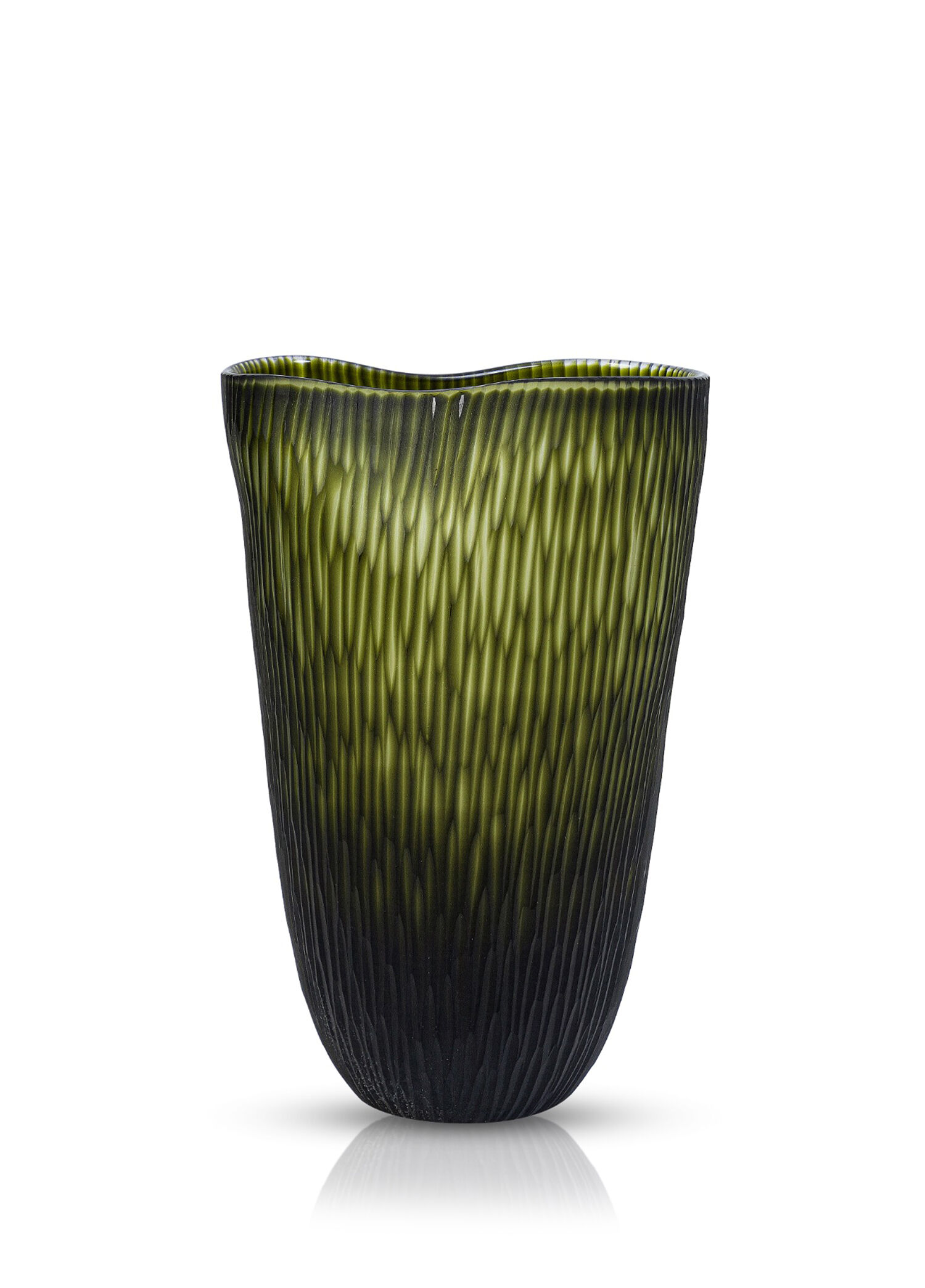 Serenıty Matte Green Cam Vazo 37 x 24 cm