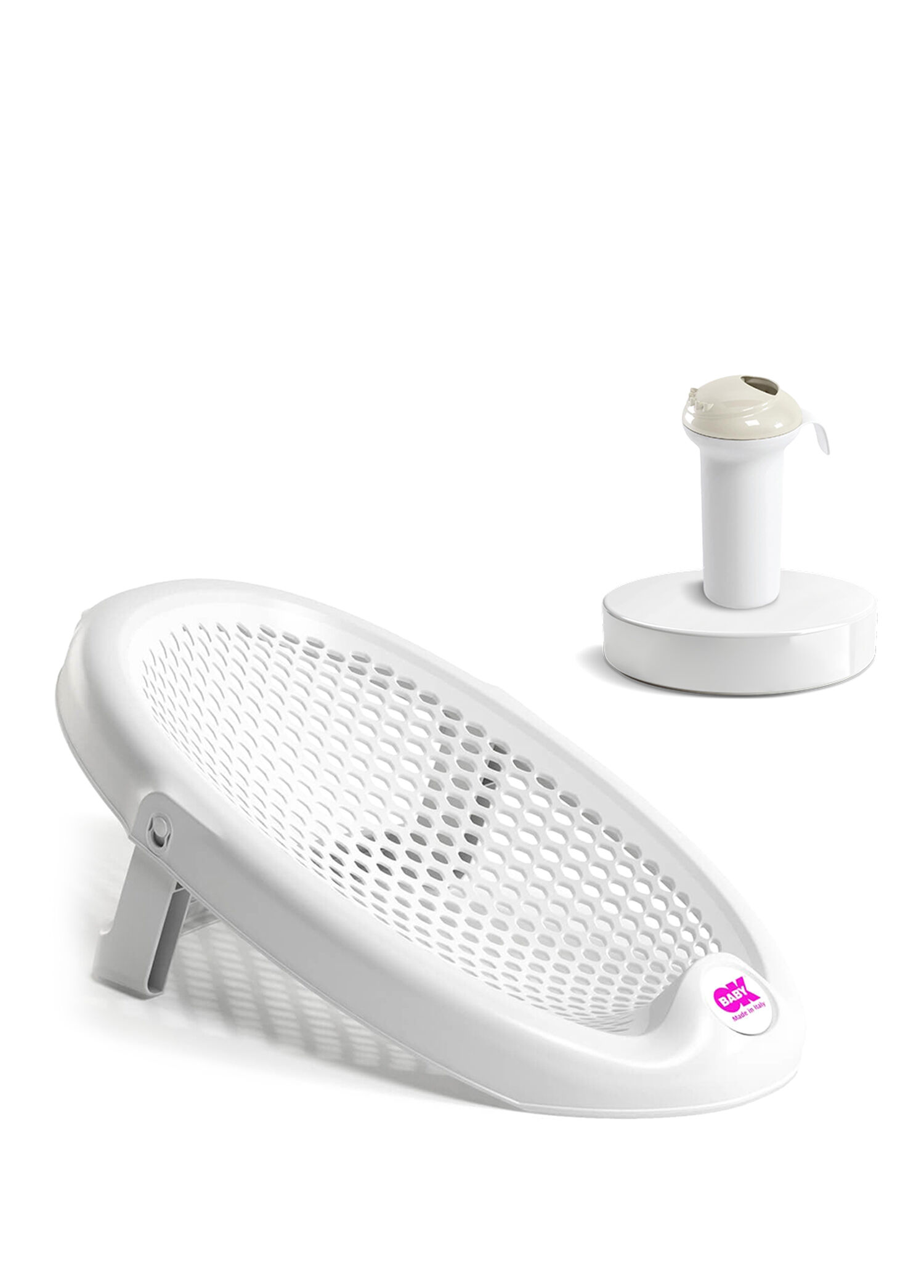 Jelly Küvet Adaptörü ve Kırık Beyaz & Splash Bebek Duşu