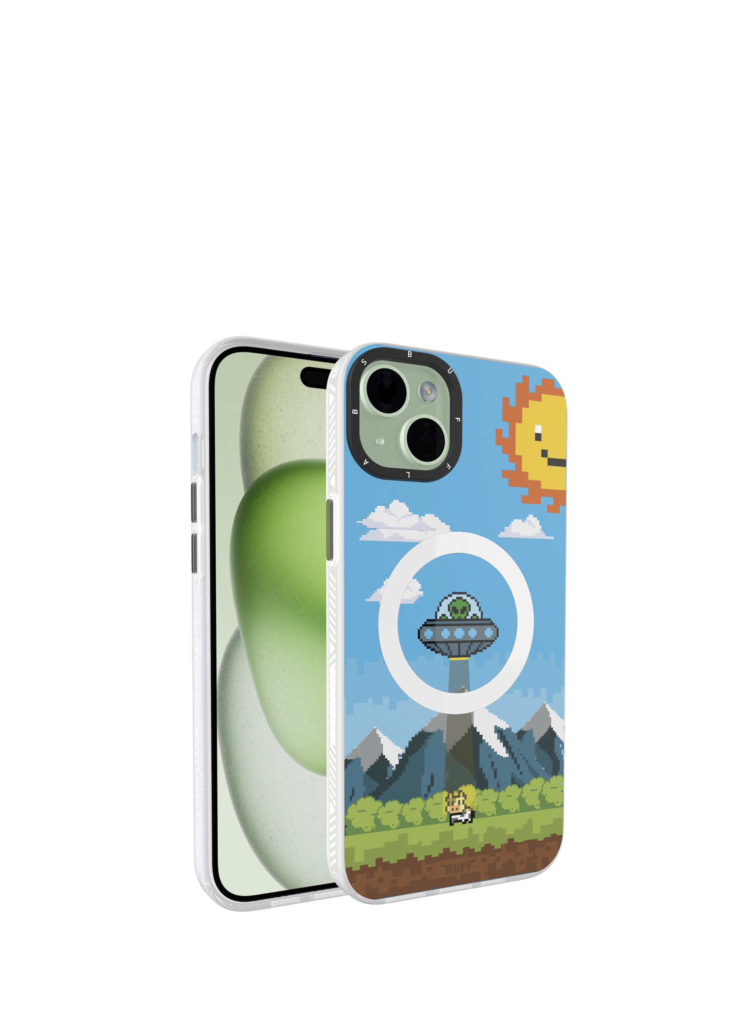 Buff Ufo iPhone 15 Plus MagKit Desenli Kılıf